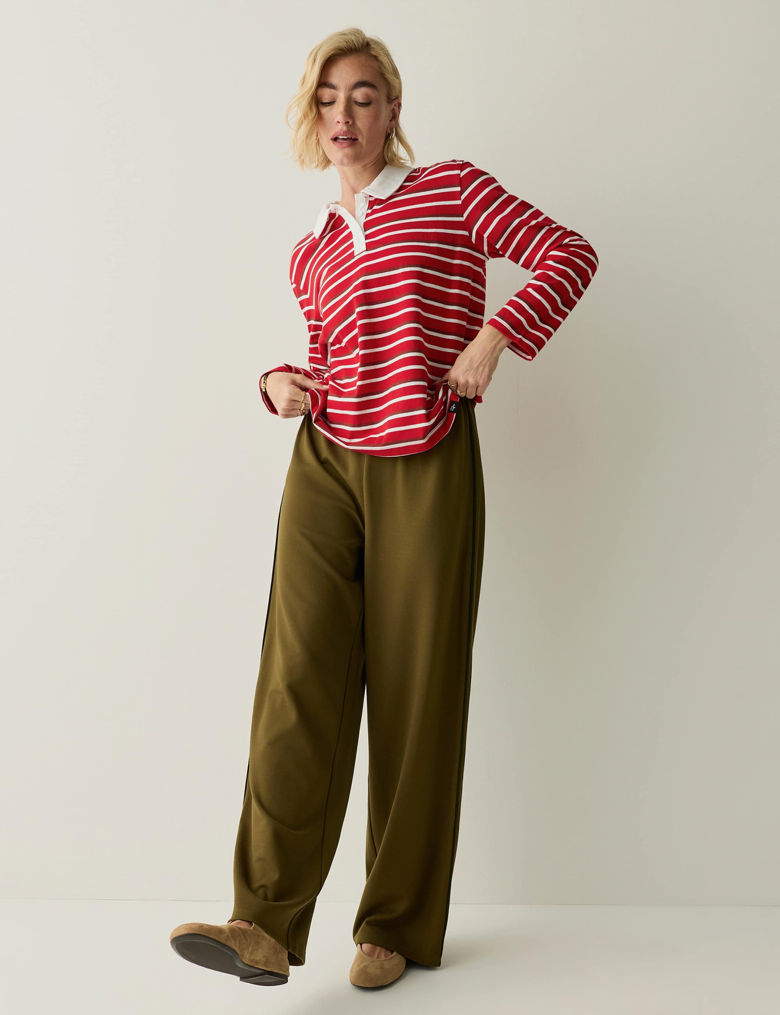 Pure Cotton Striped Relaxed Rugby Top 4 of 7