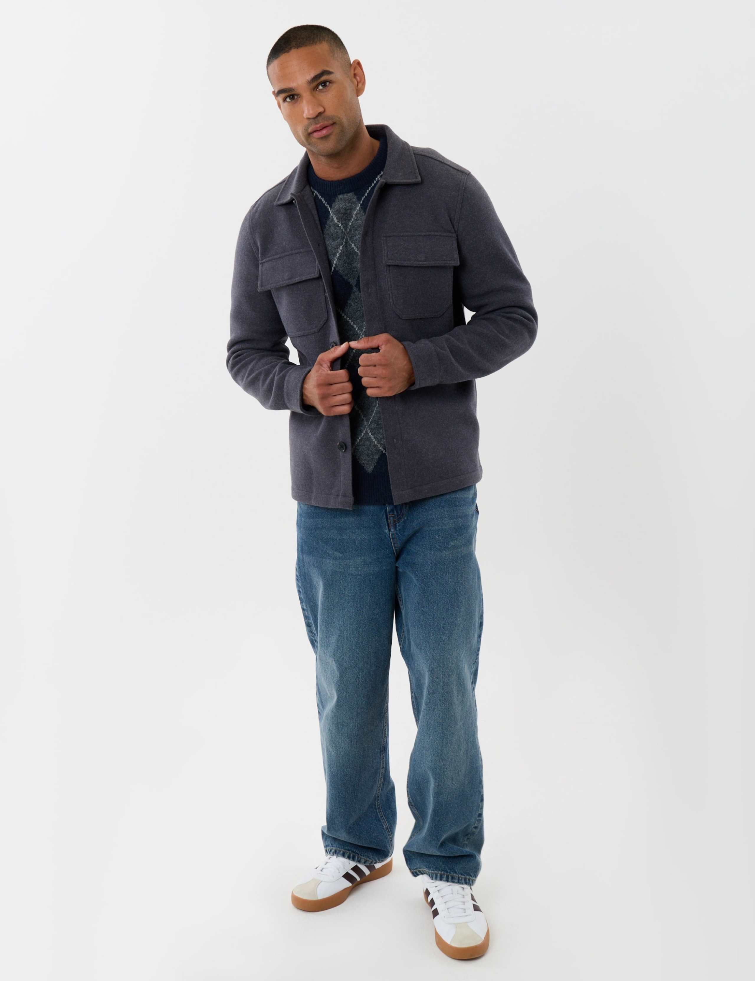 Knitted Textured Shacket 3 of 6