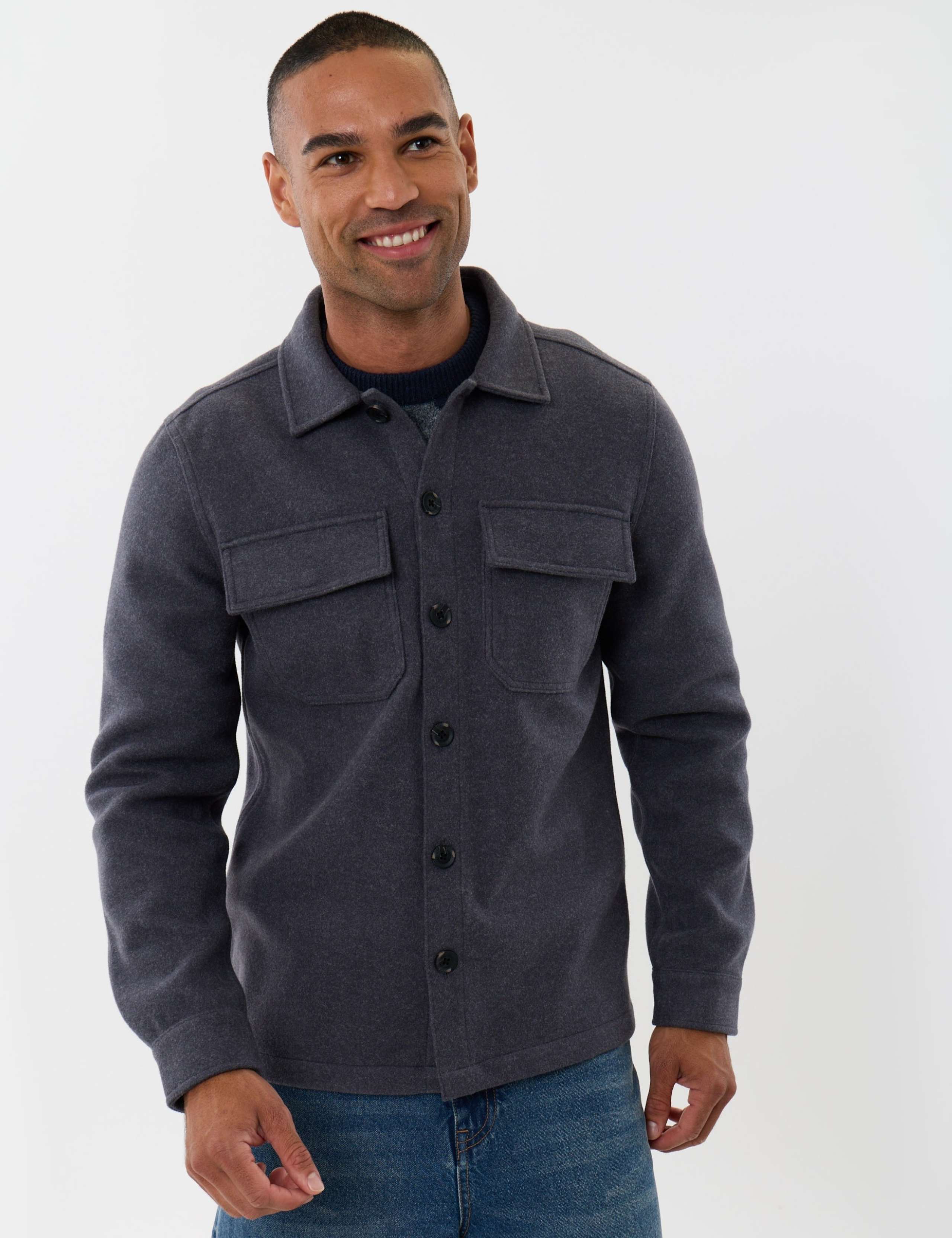 Knitted Textured Shacket 4 of 6
