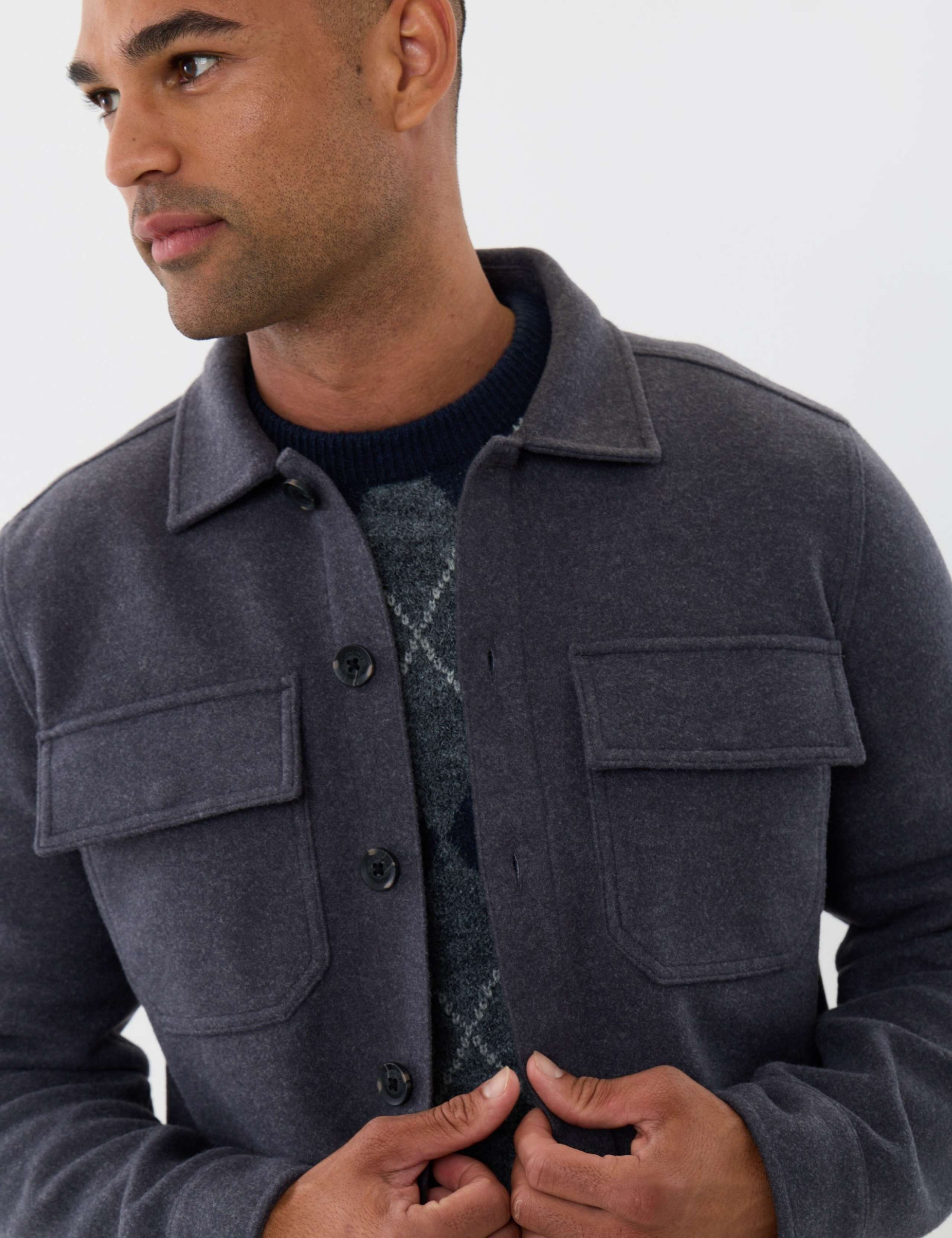 Knitted Textured Shacket 5 of 6
