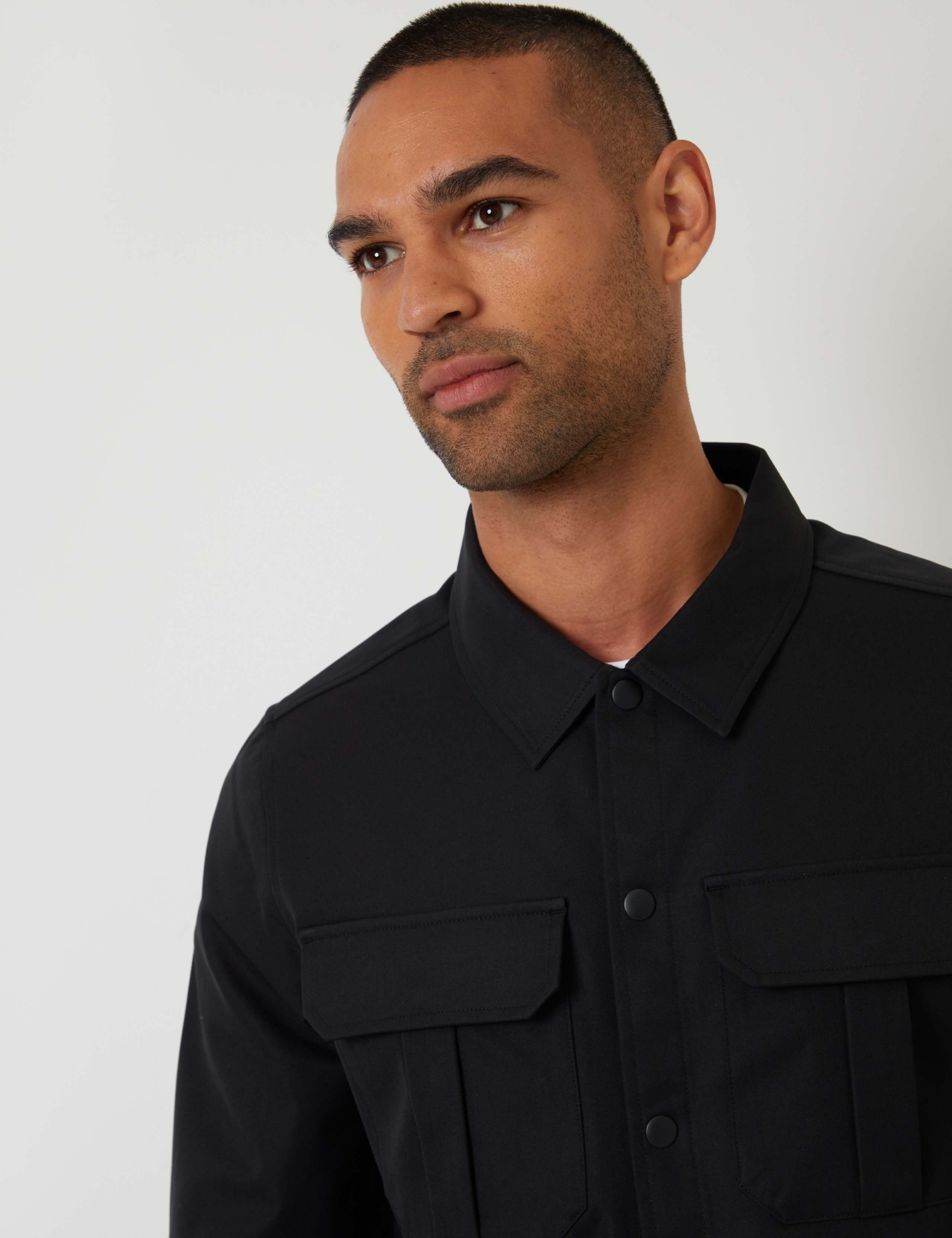 Stretch Twill Patch Pocket Overshirt 4 of 5