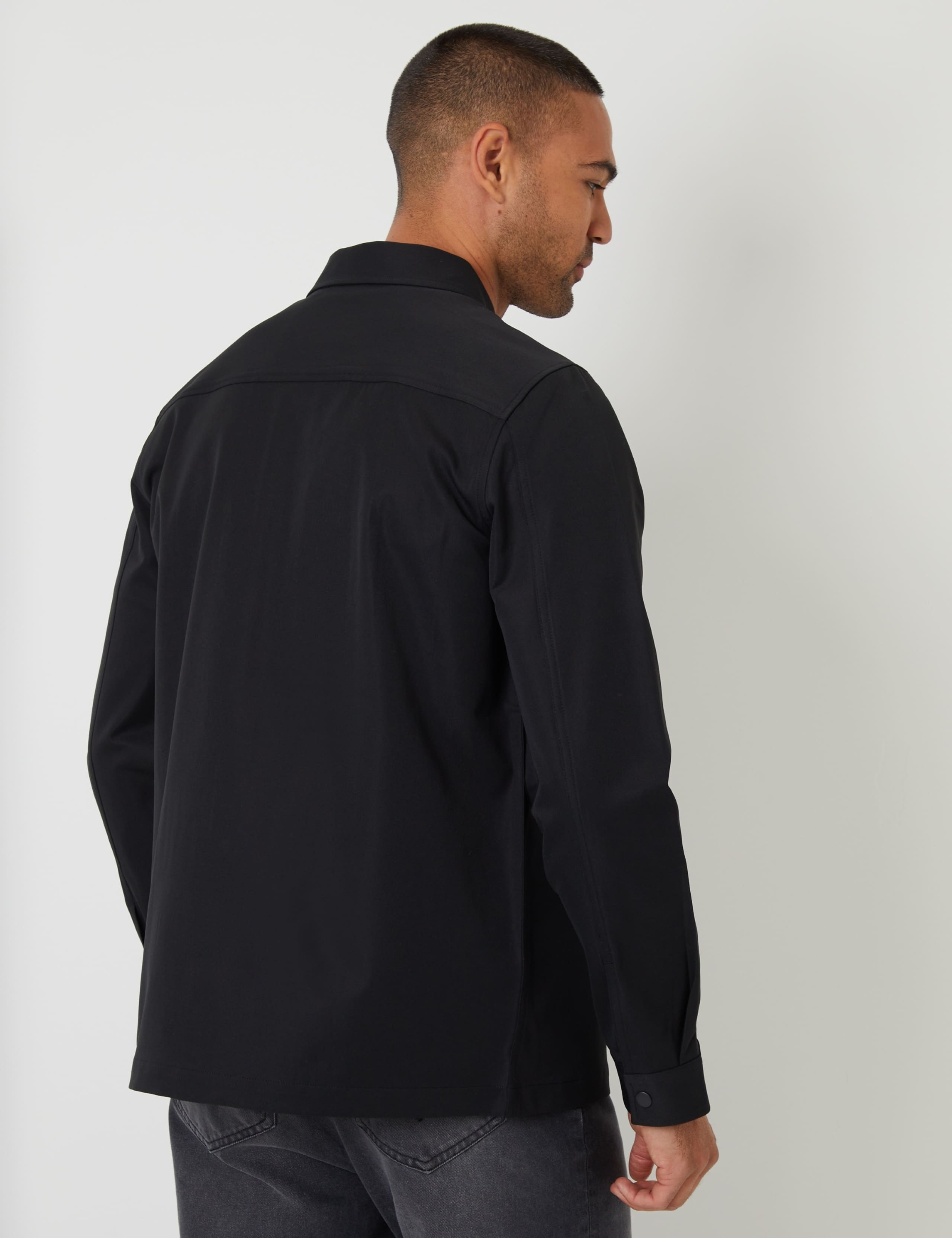 Stretch Twill Patch Pocket Overshirt by Threadbare at M&S