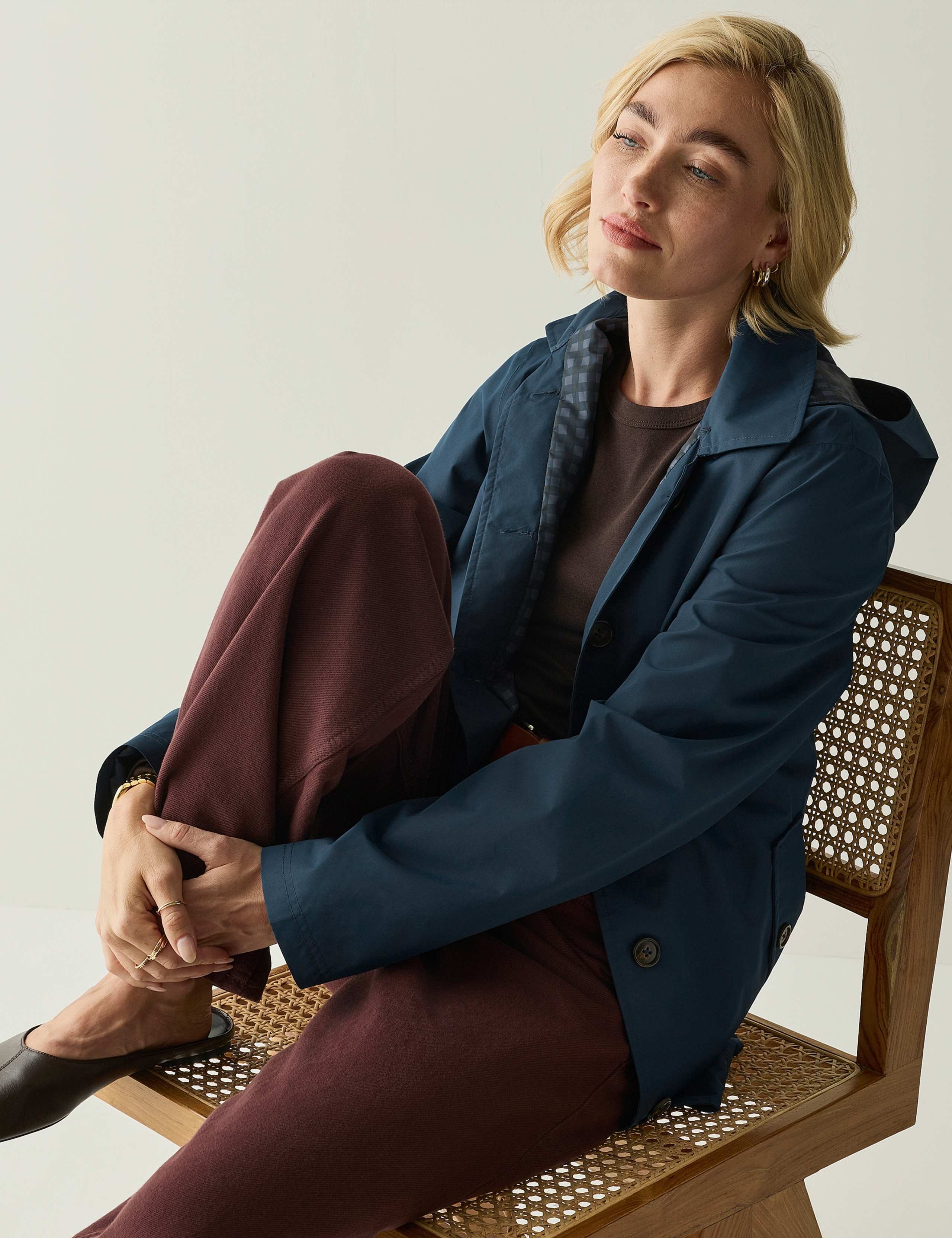 Waterproof Hooded Longline Trench Mac 7 of 8