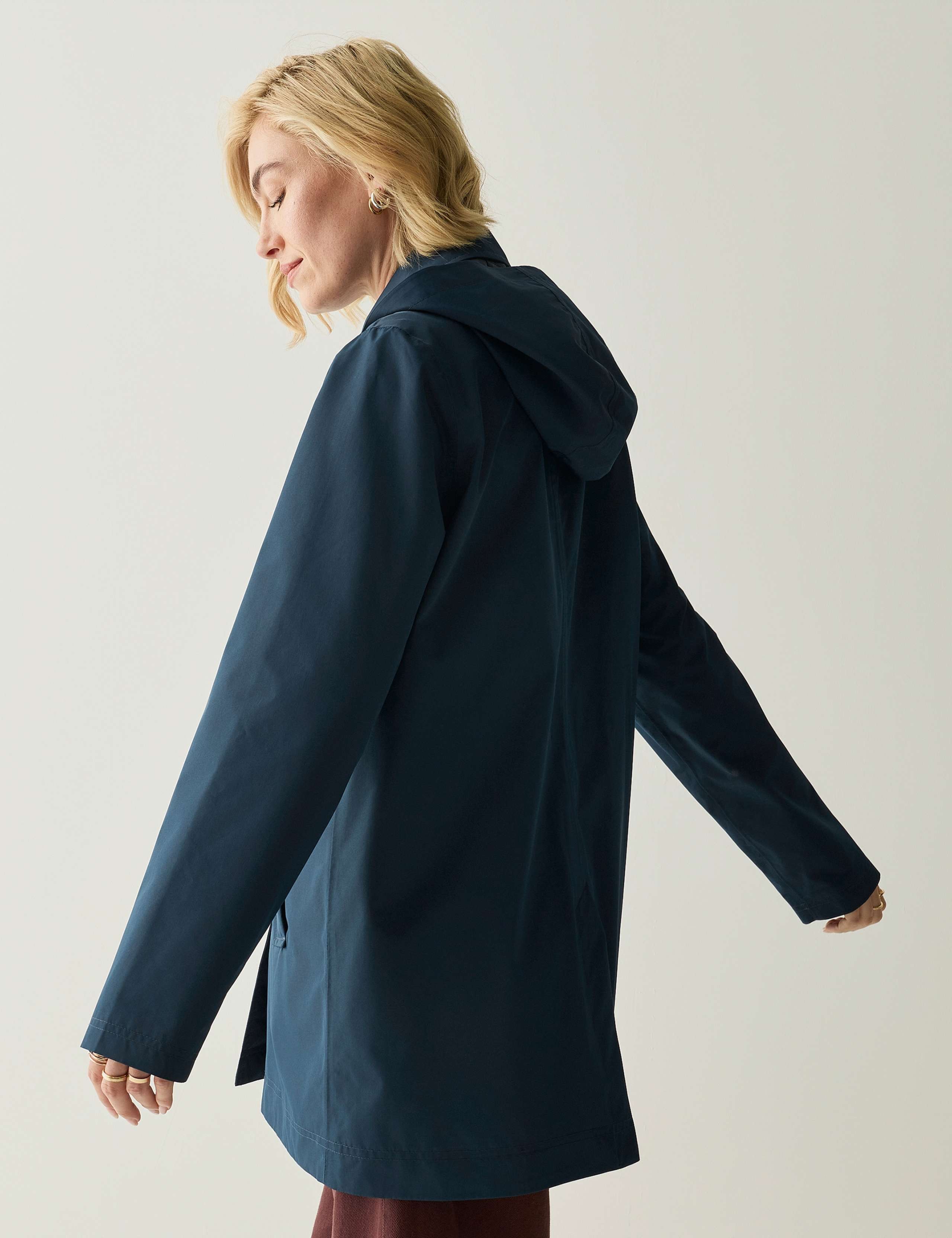 Waterproof Hooded Longline Trench Mac 8 of 8