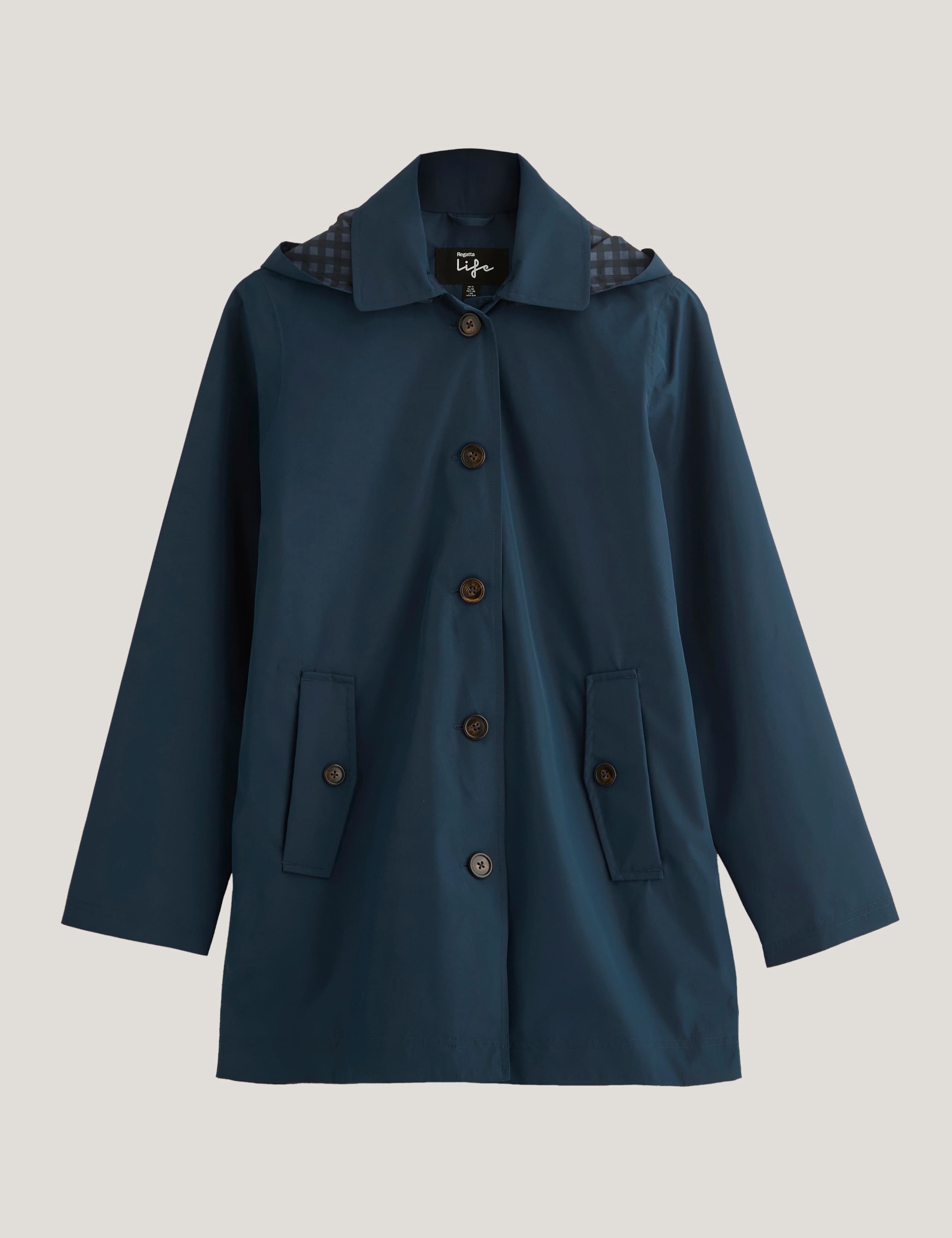 Waterproof Hooded Longline Trench Mac 2 of 8