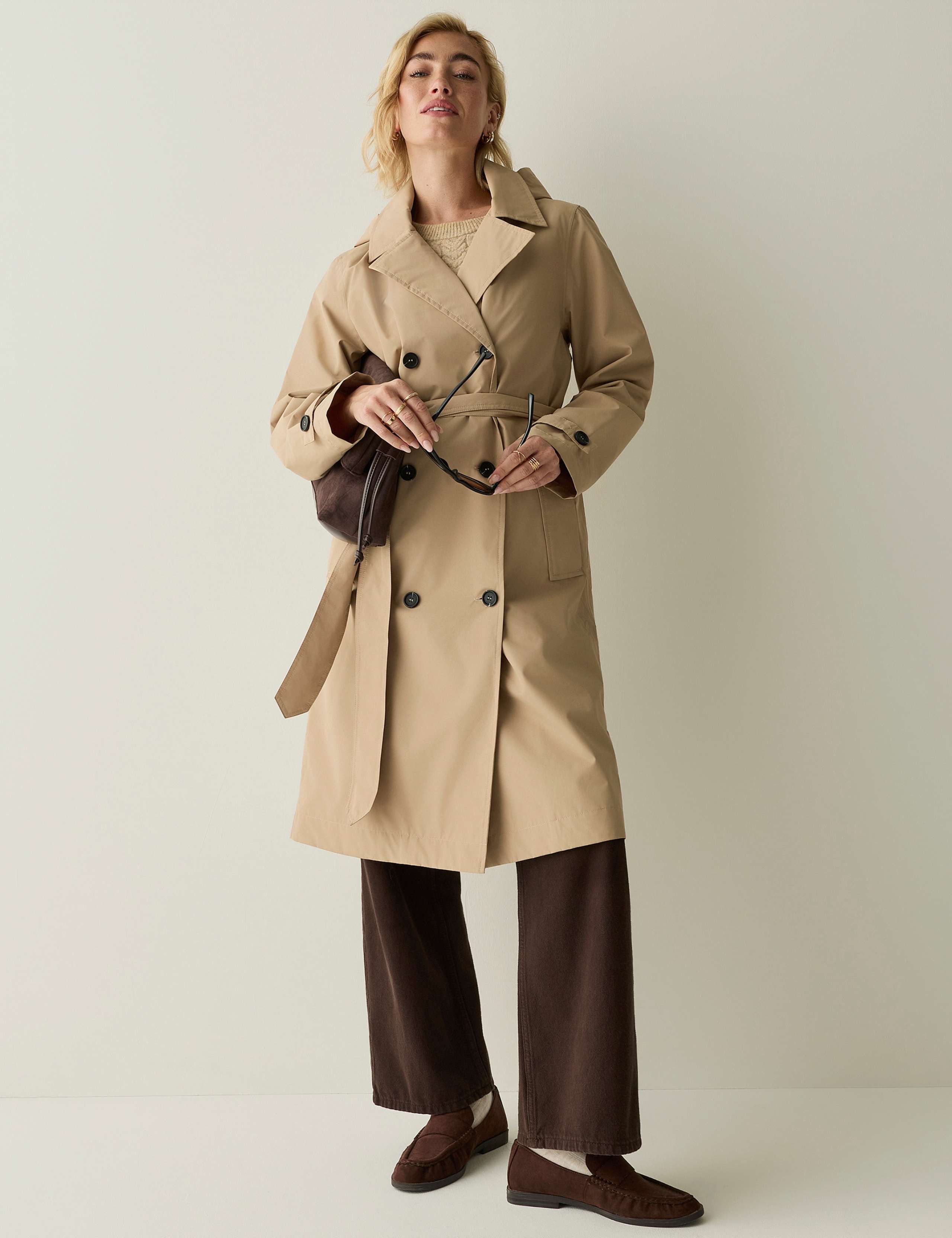 Waterproof Belted Hooded Longline Trench Coat 4 of 8