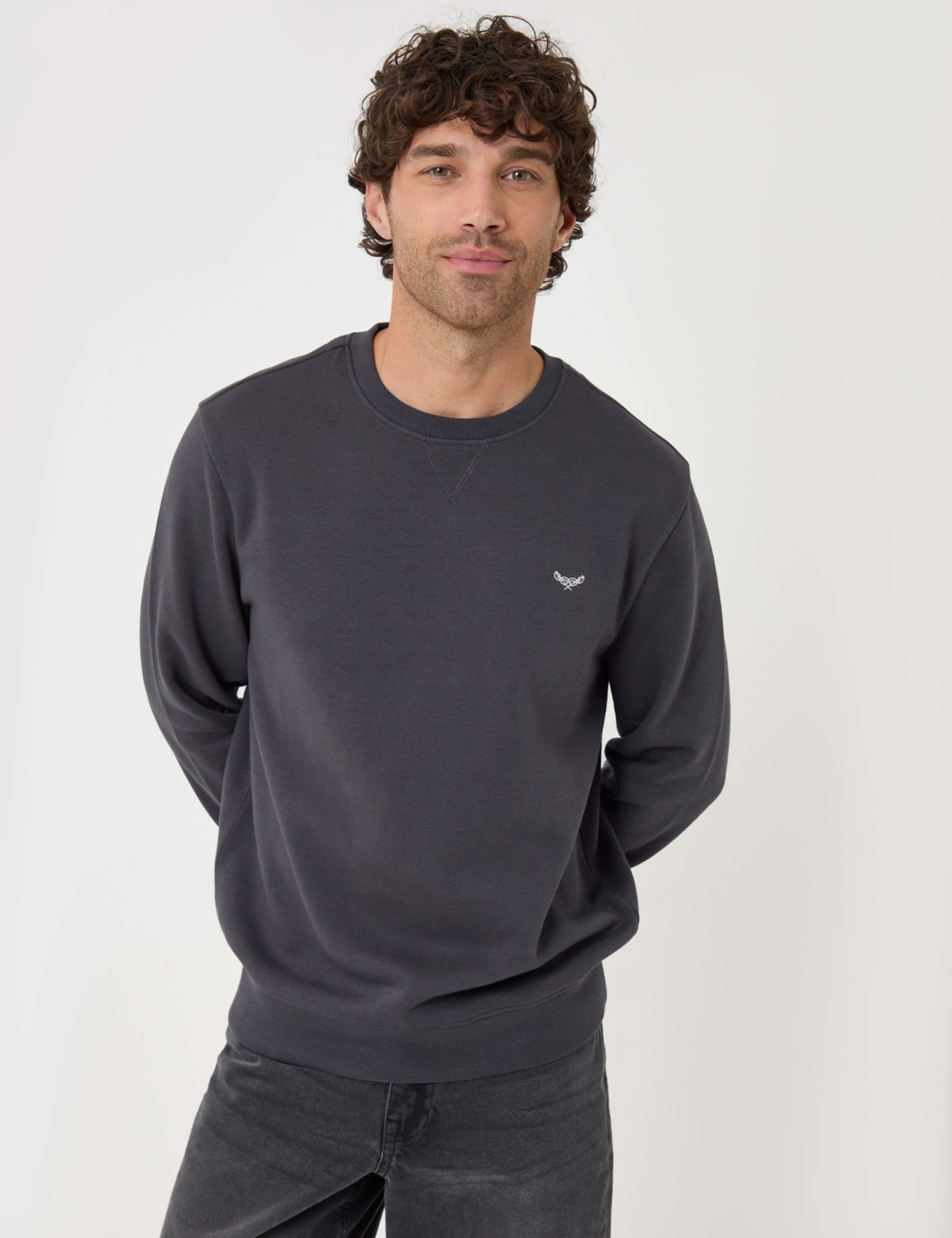 Cotton Rich Crew Neck Sweatshirt 1 of 5