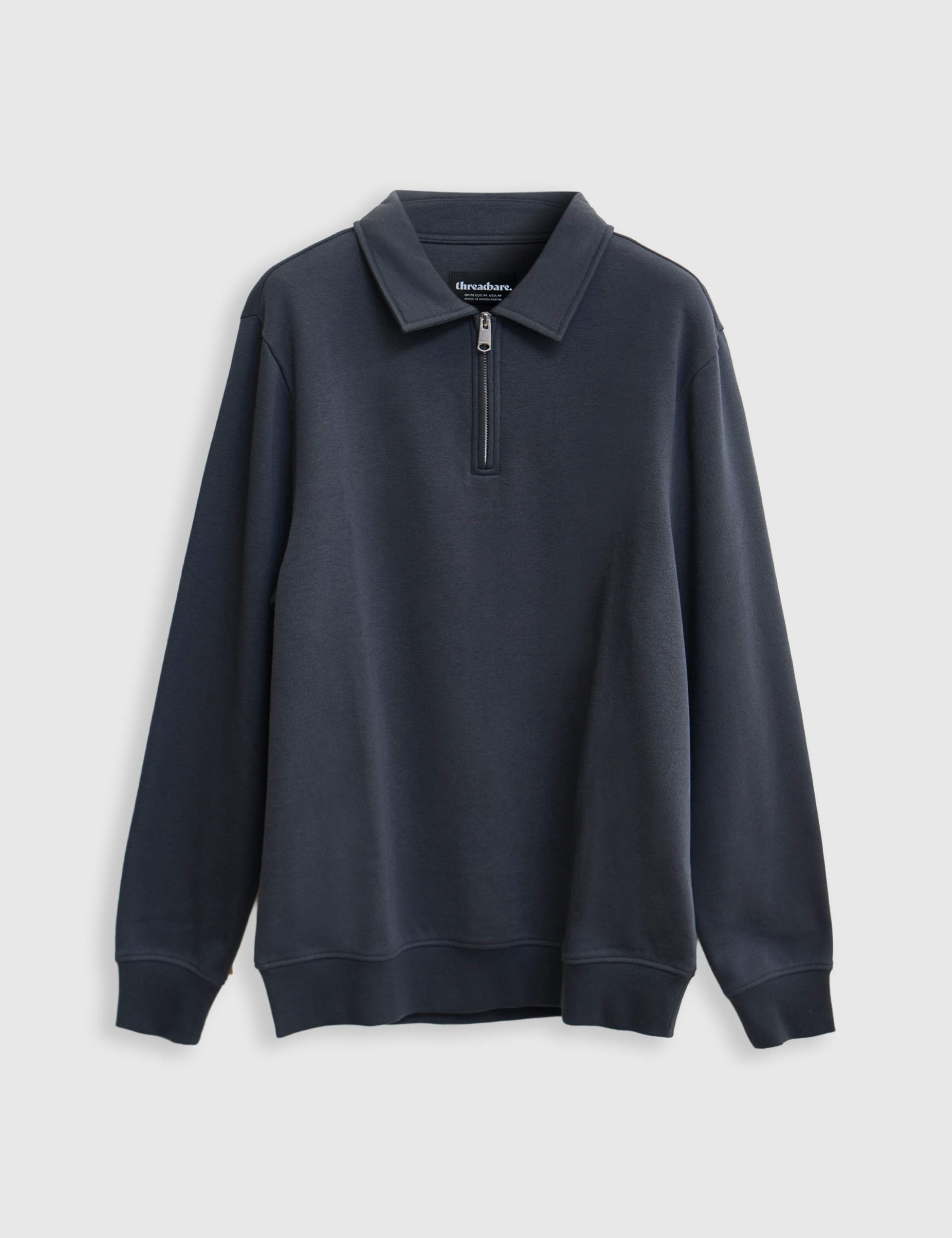 Cotton Rich Quarter Zip Polo Sweatshirt 2 of 5
