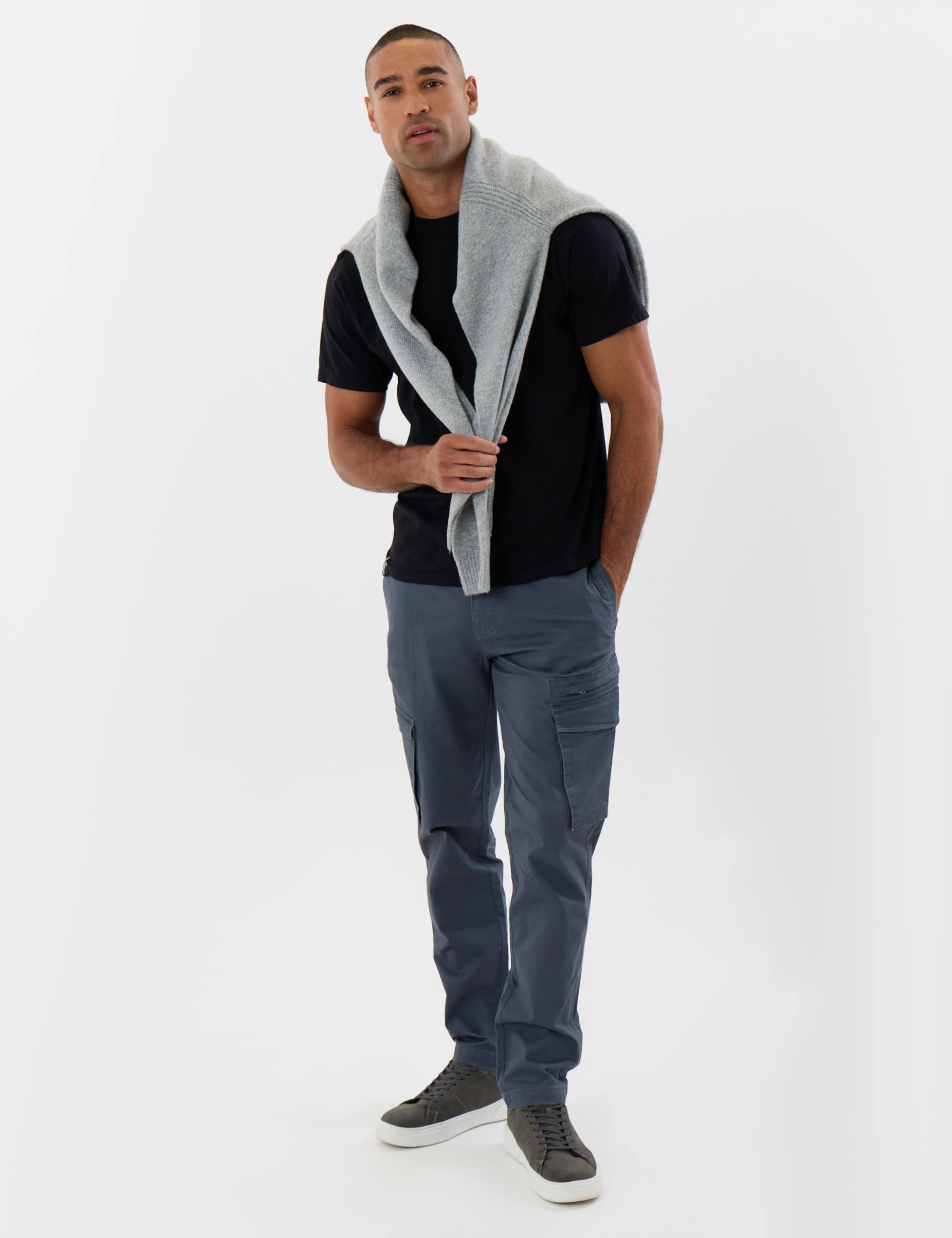 Slim Fit Cotton Rich Cargo Trousers 3 of 5