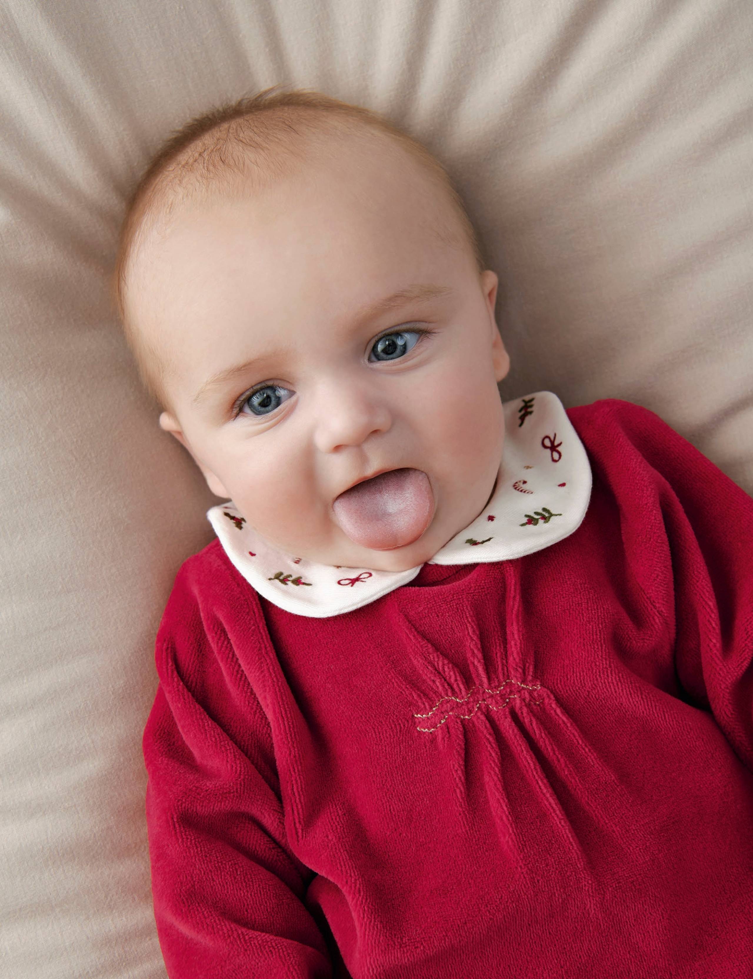 Velour Embroidered Christmas Sleepsuit 6 of 10