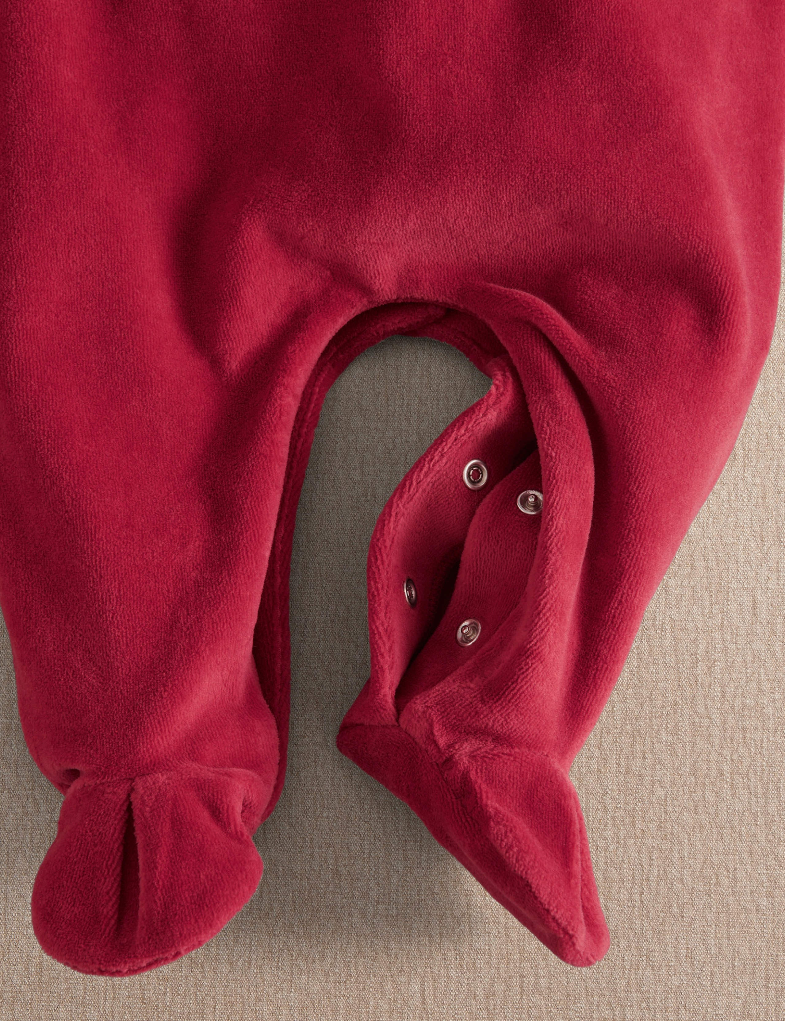 Velour Embroidered Christmas Sleepsuit 7 of 10