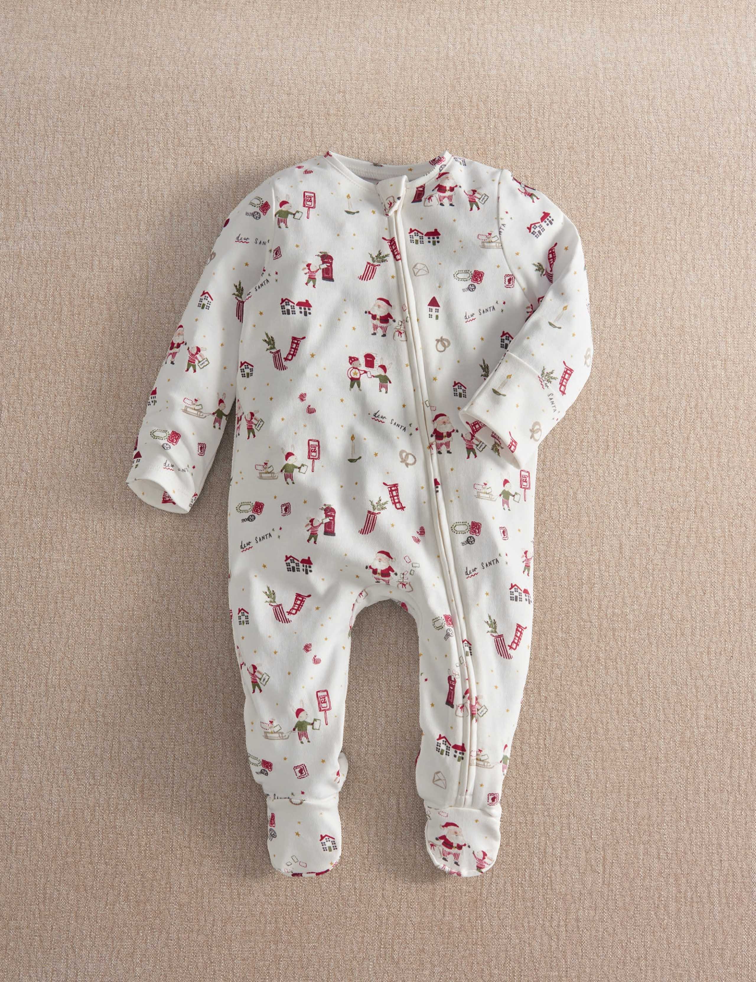 Santa Christmas Print Sleepsuit 3 of 8
