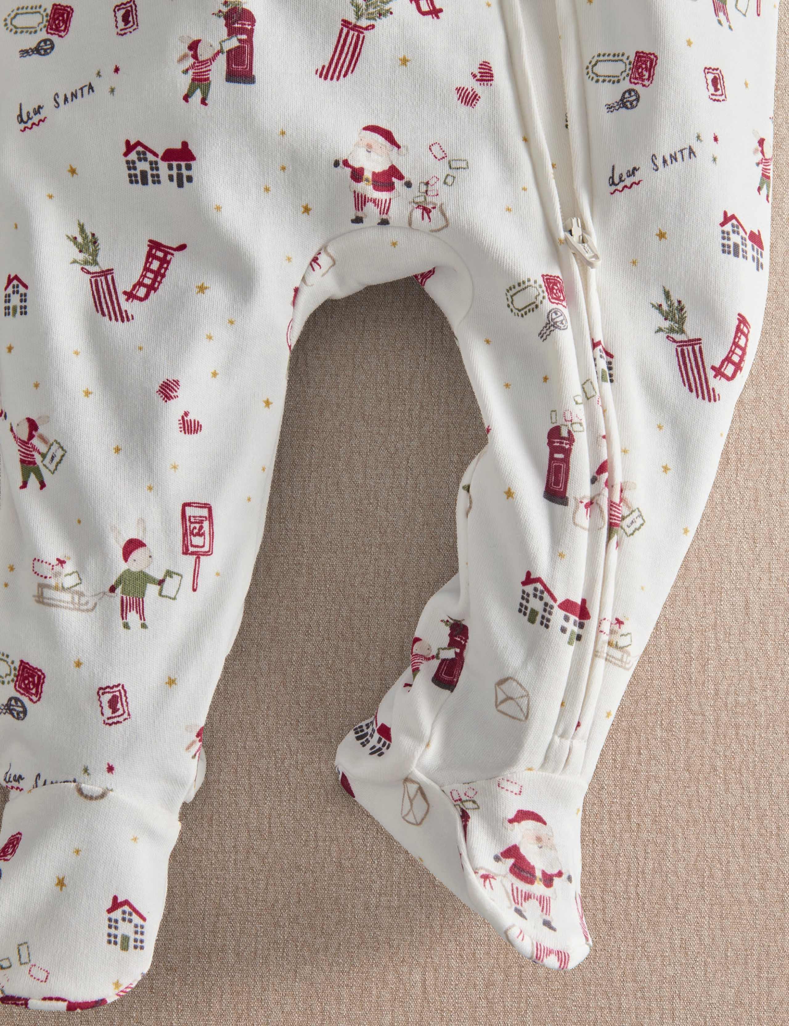 Santa Christmas Print Sleepsuit 6 of 8
