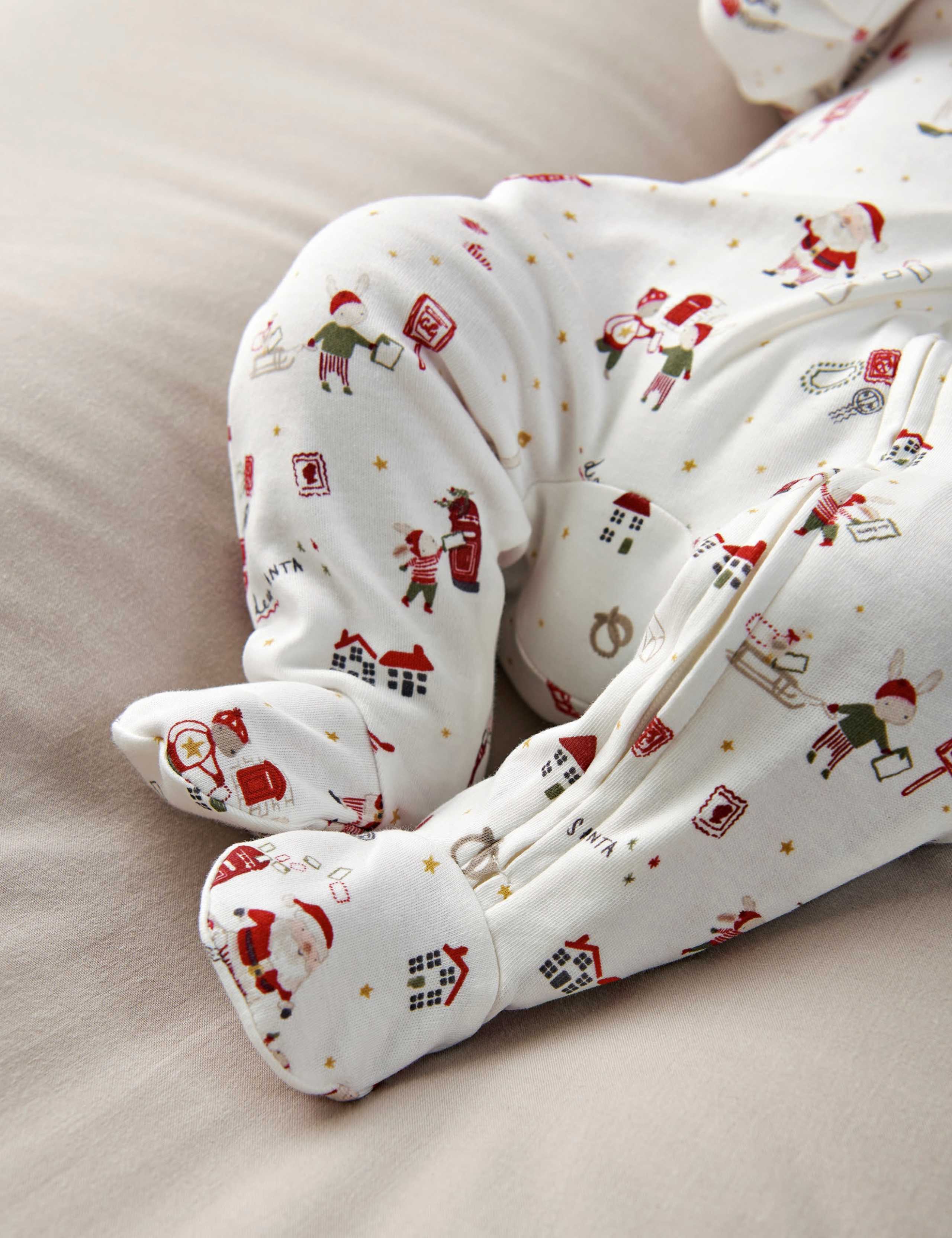Santa Christmas Print Sleepsuit 7 of 8