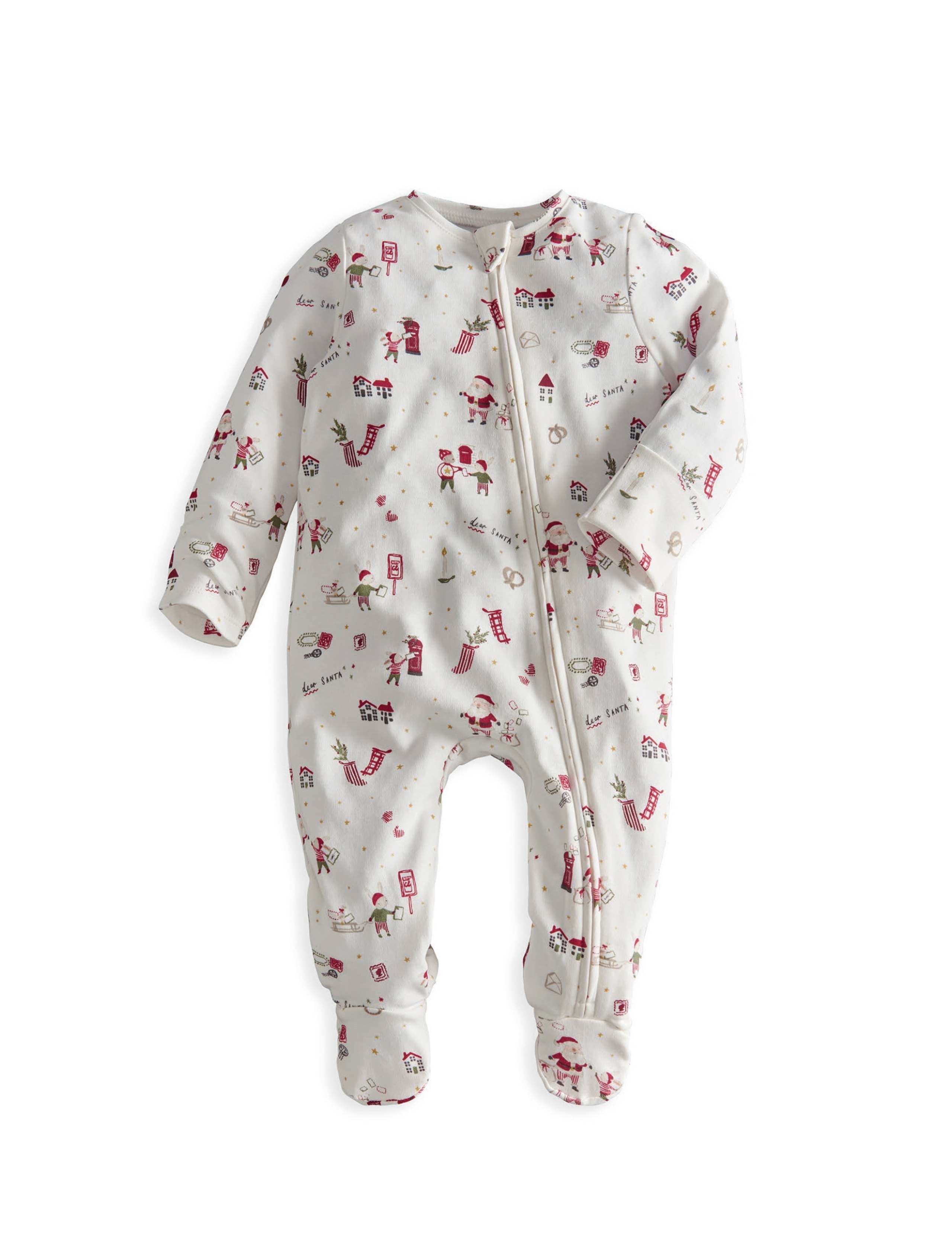 Santa Christmas Print Sleepsuit 2 of 8