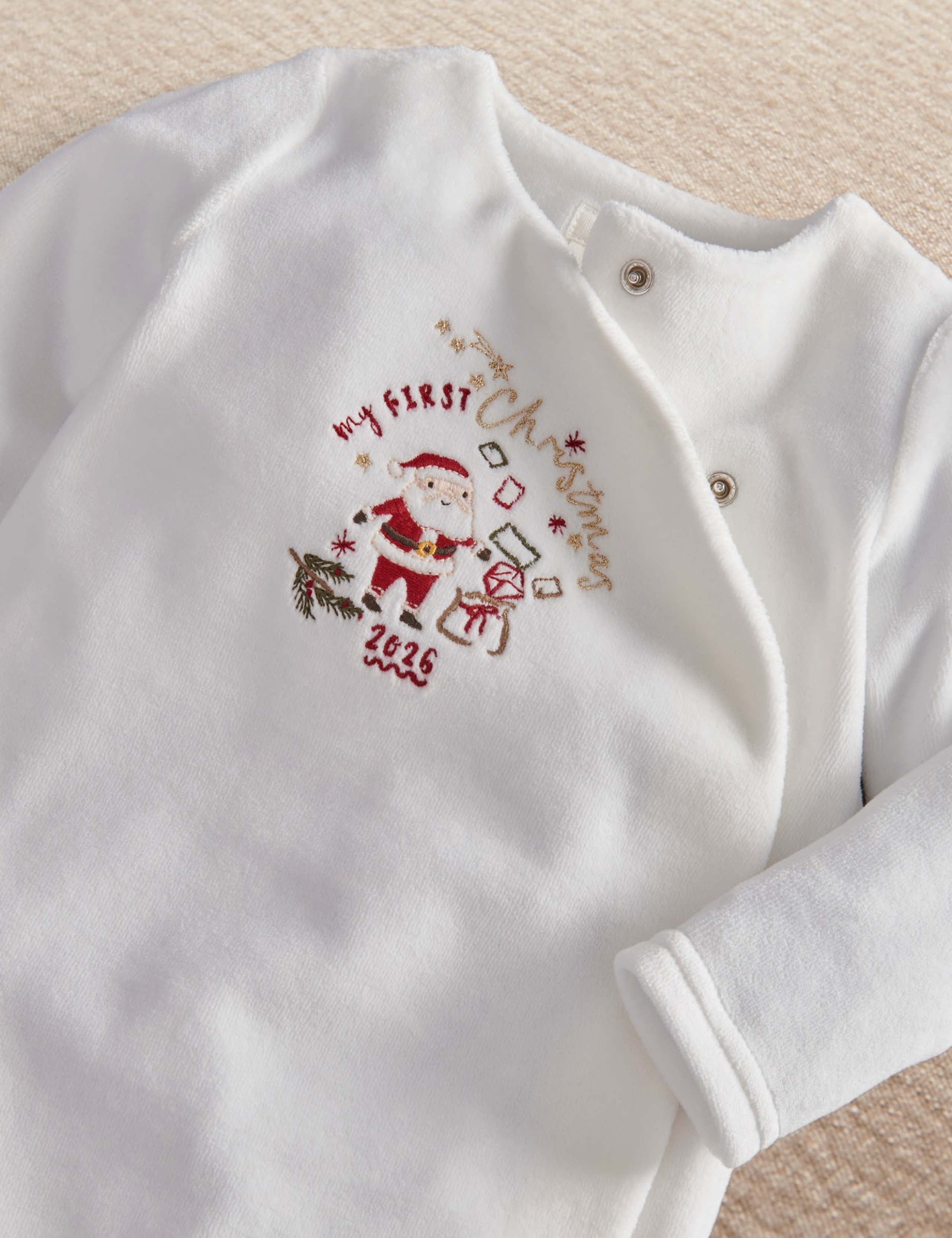 My First Christmas 2026 Velour Sleepsuit 7 of 8