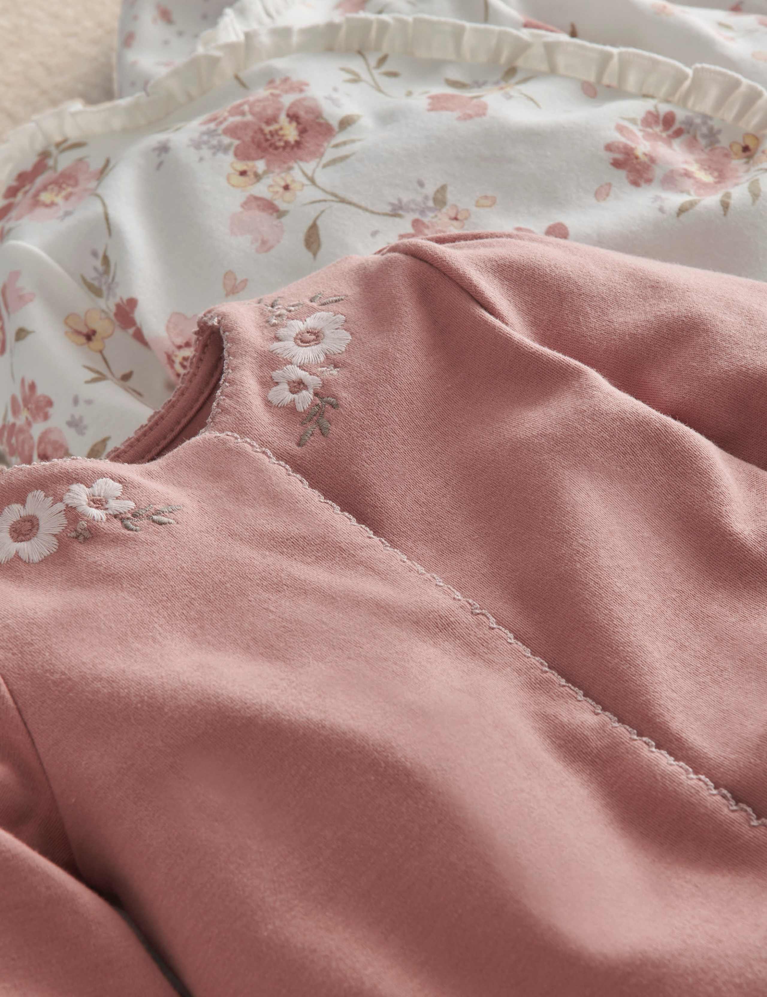 3 Pack Ditsy Floral Sleepsuits 3 of 4