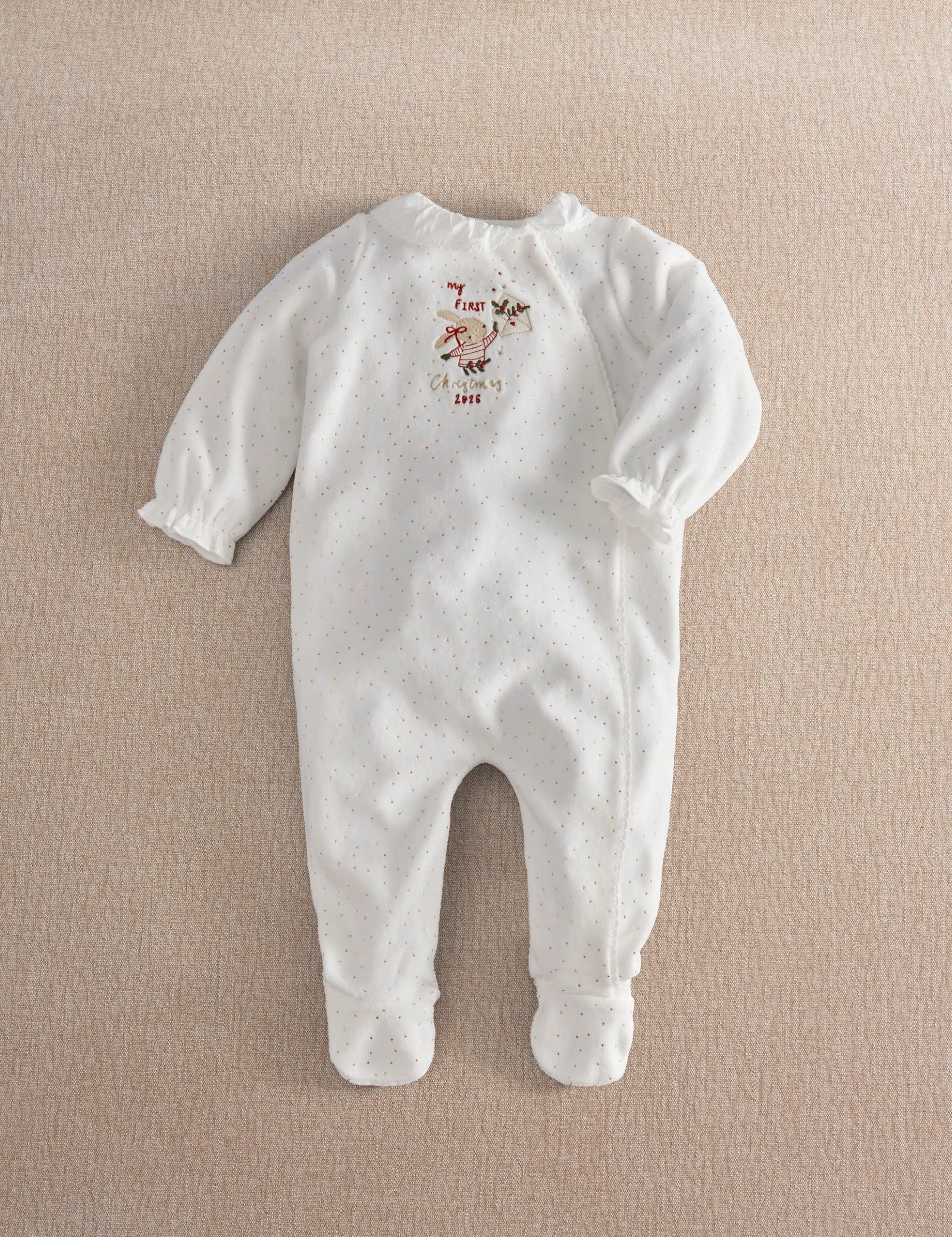 My First Christmas 2026 Bunny Sleepsuit 3 of 8