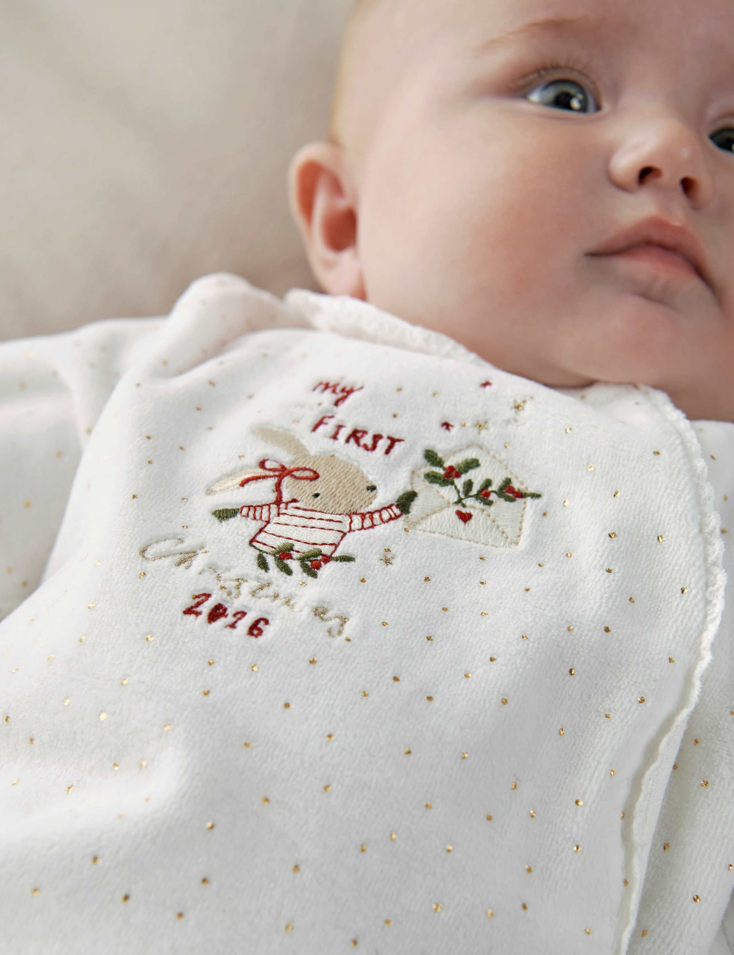 My First Christmas 2026 Bunny Sleepsuit 4 of 8