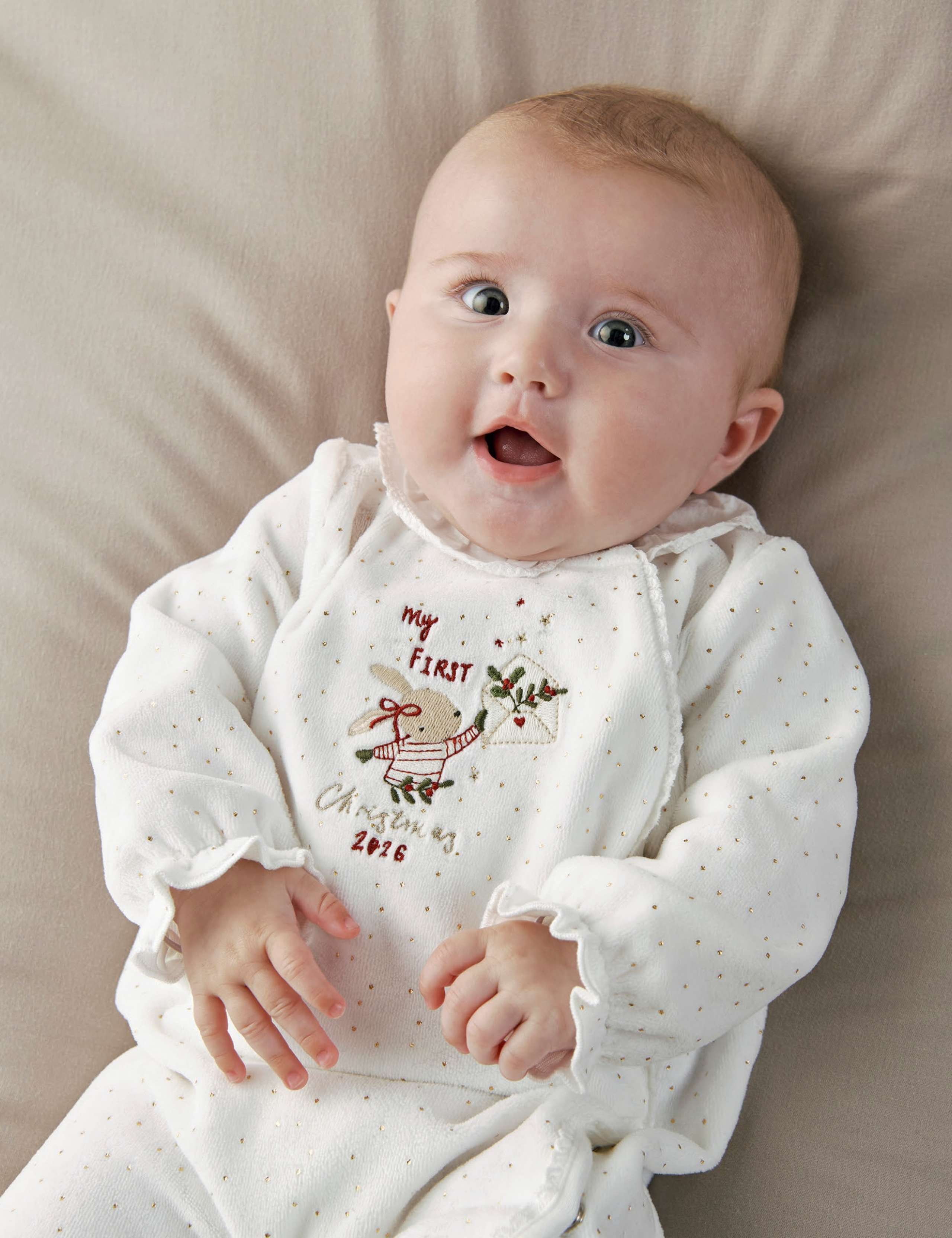 My First Christmas 2026 Bunny Sleepsuit 5 of 8