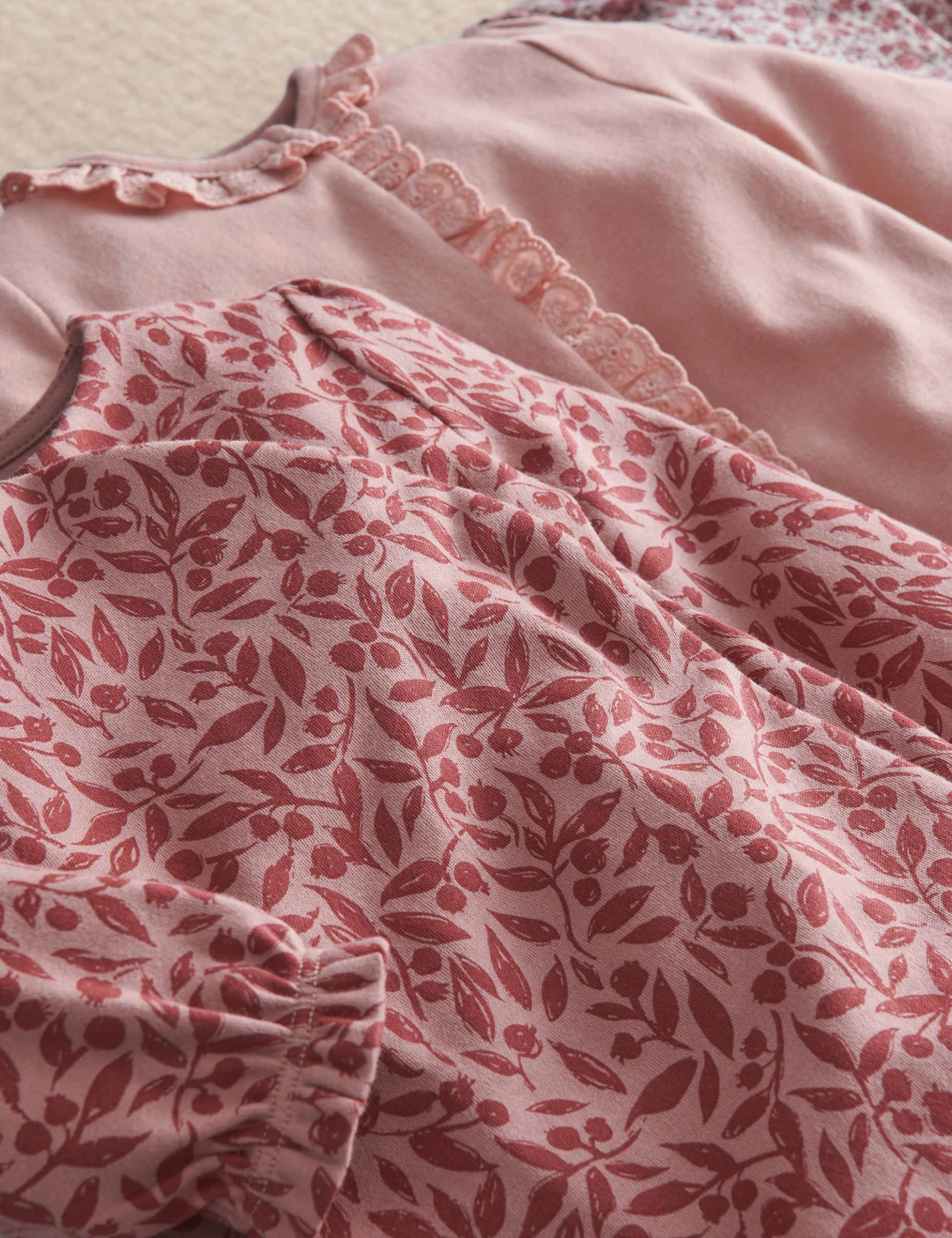 3 Pack Trailing Floral Sleepsuits 4 of 4