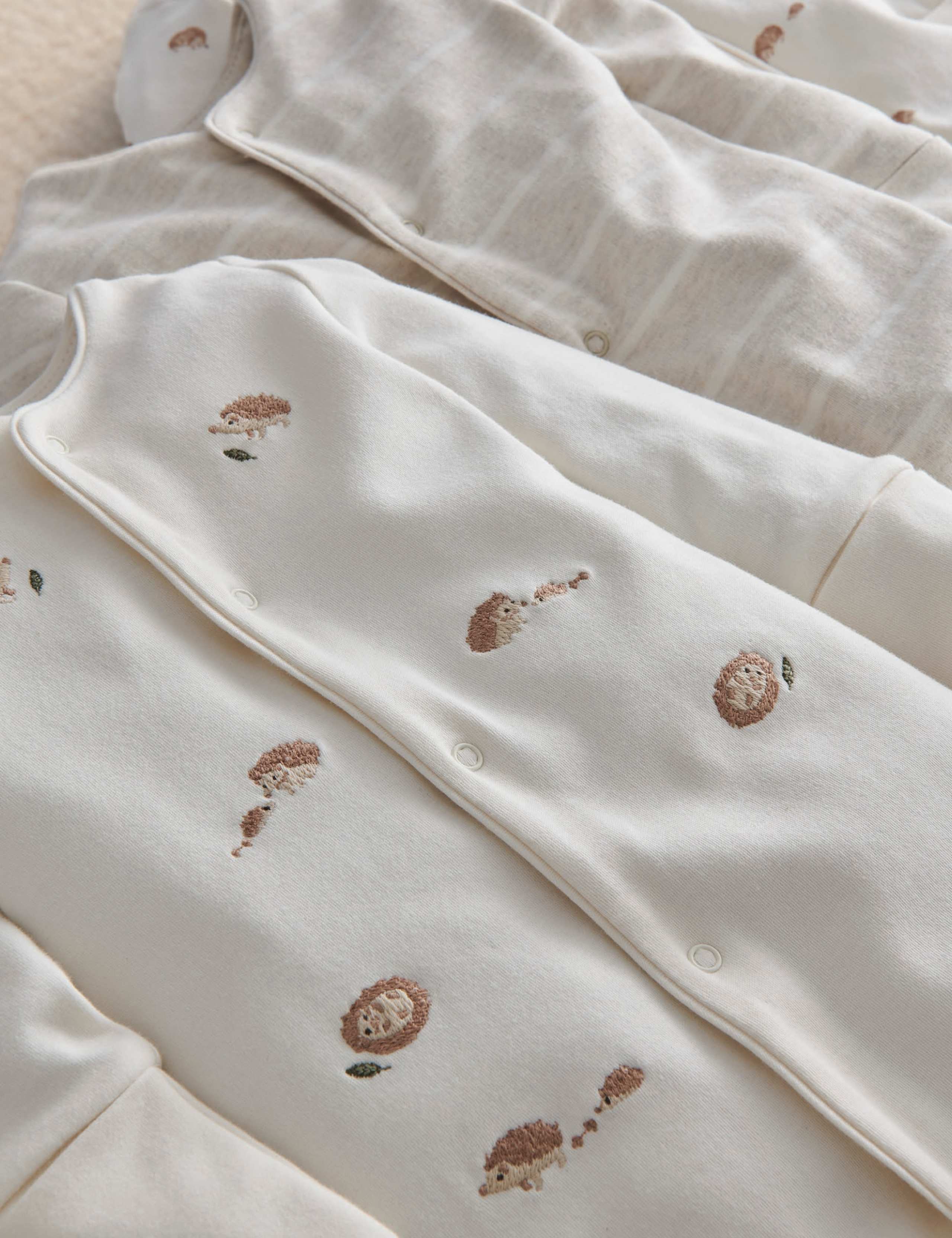 3 Pack Hedgehog Sleepsuits 3 of 4