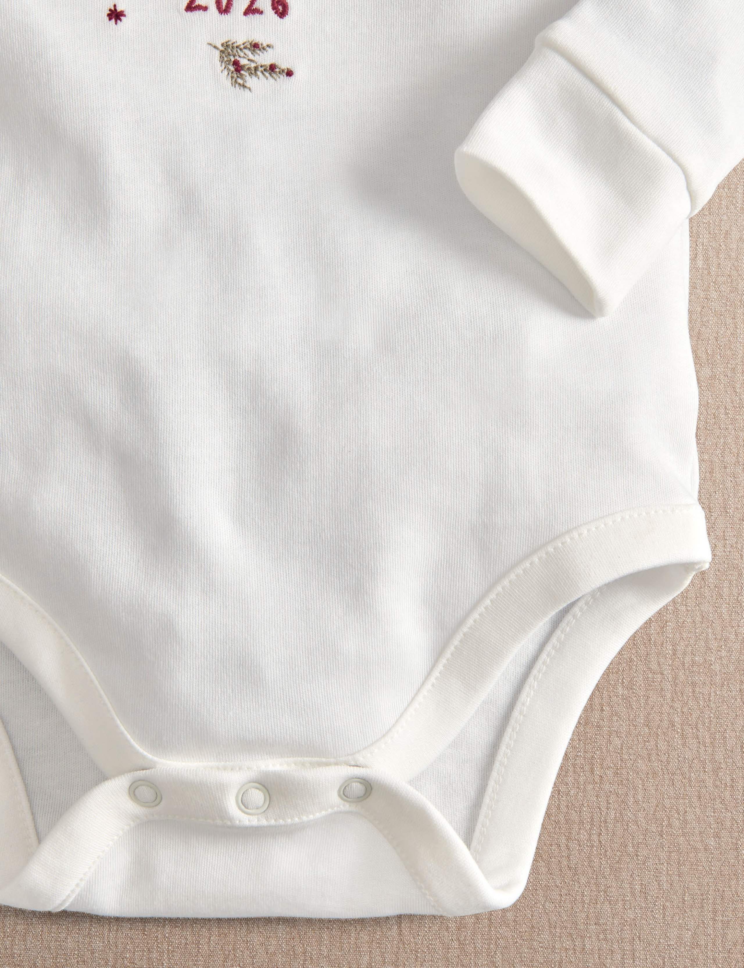 Pure Cotton My First Christmas Embroidered Bodysuit 5 of 7