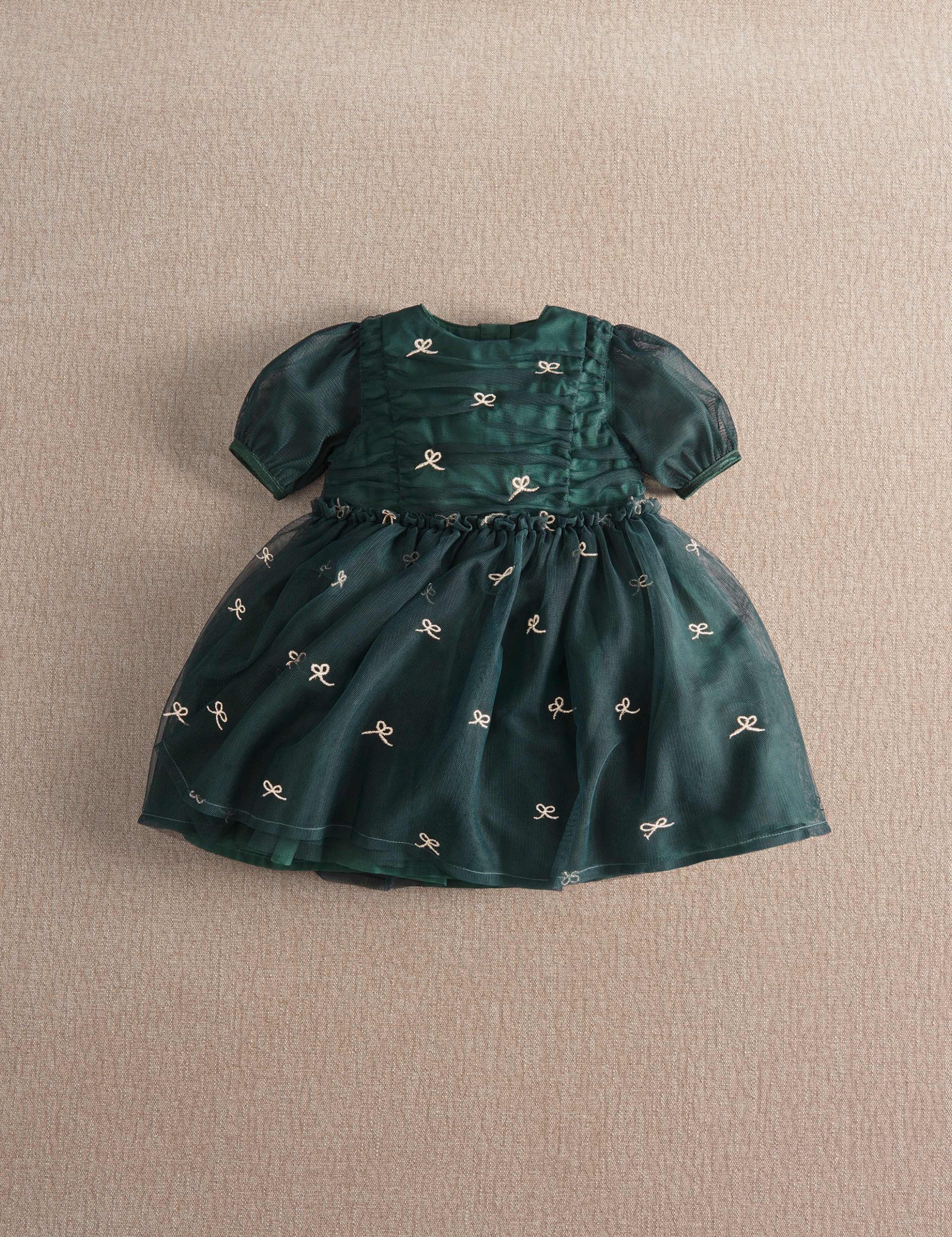 Embroidered Bow Party Dress (0-3 Yrs) 8 of 8