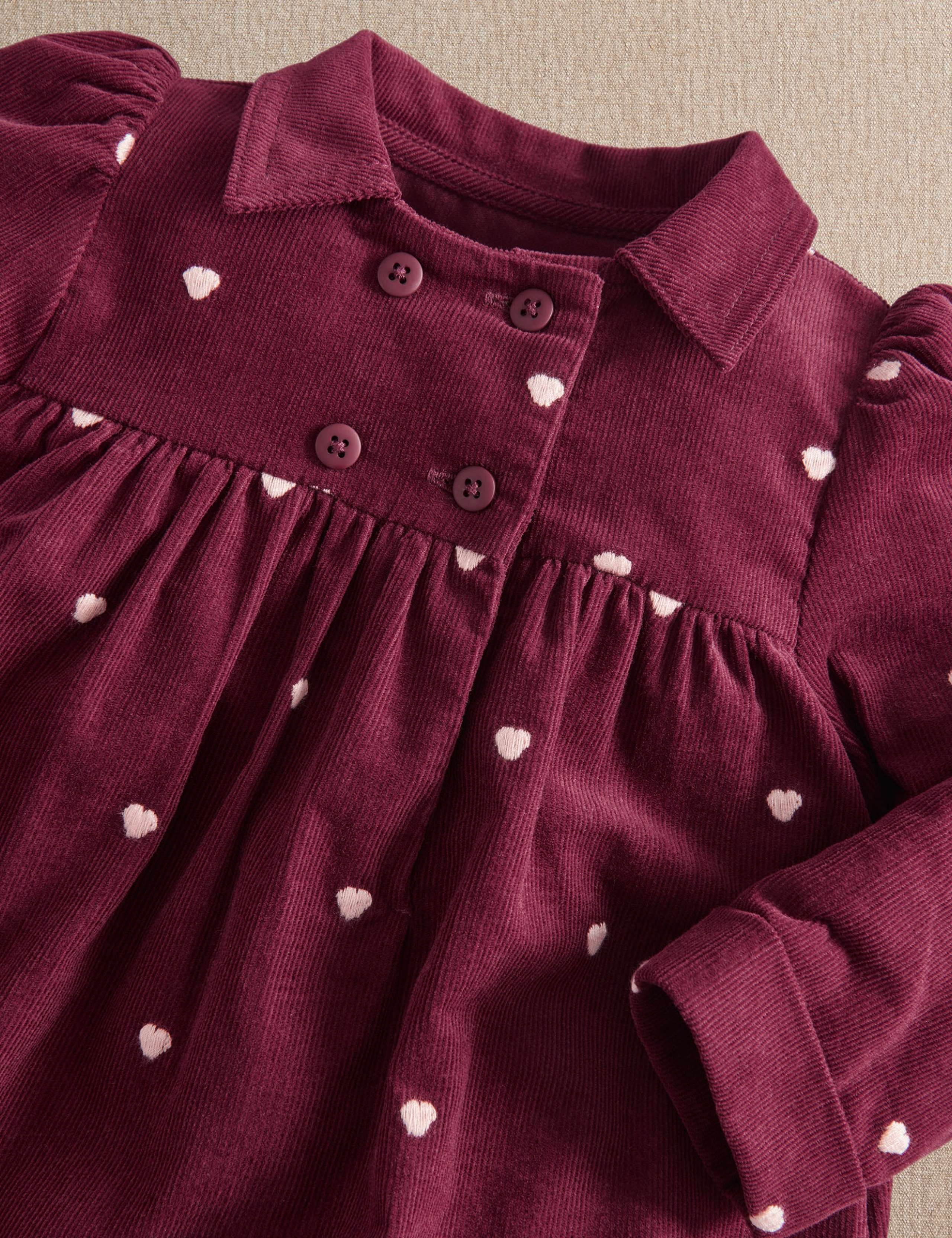 Pure Cotton Embroidered Heart Dress (0-3 Yrs) 3 of 5