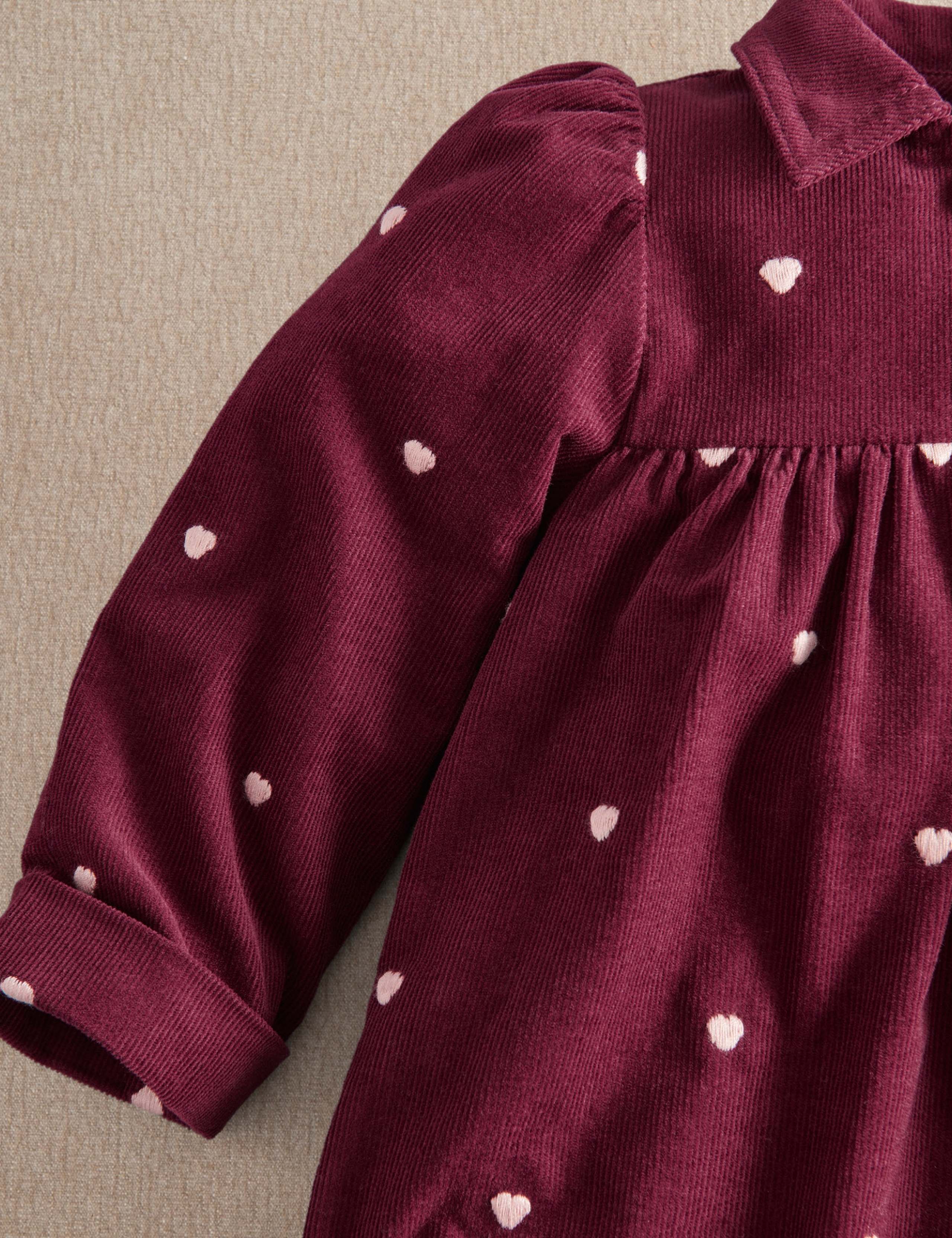 Pure Cotton Embroidered Heart Dress (0-3 Yrs) 5 of 5