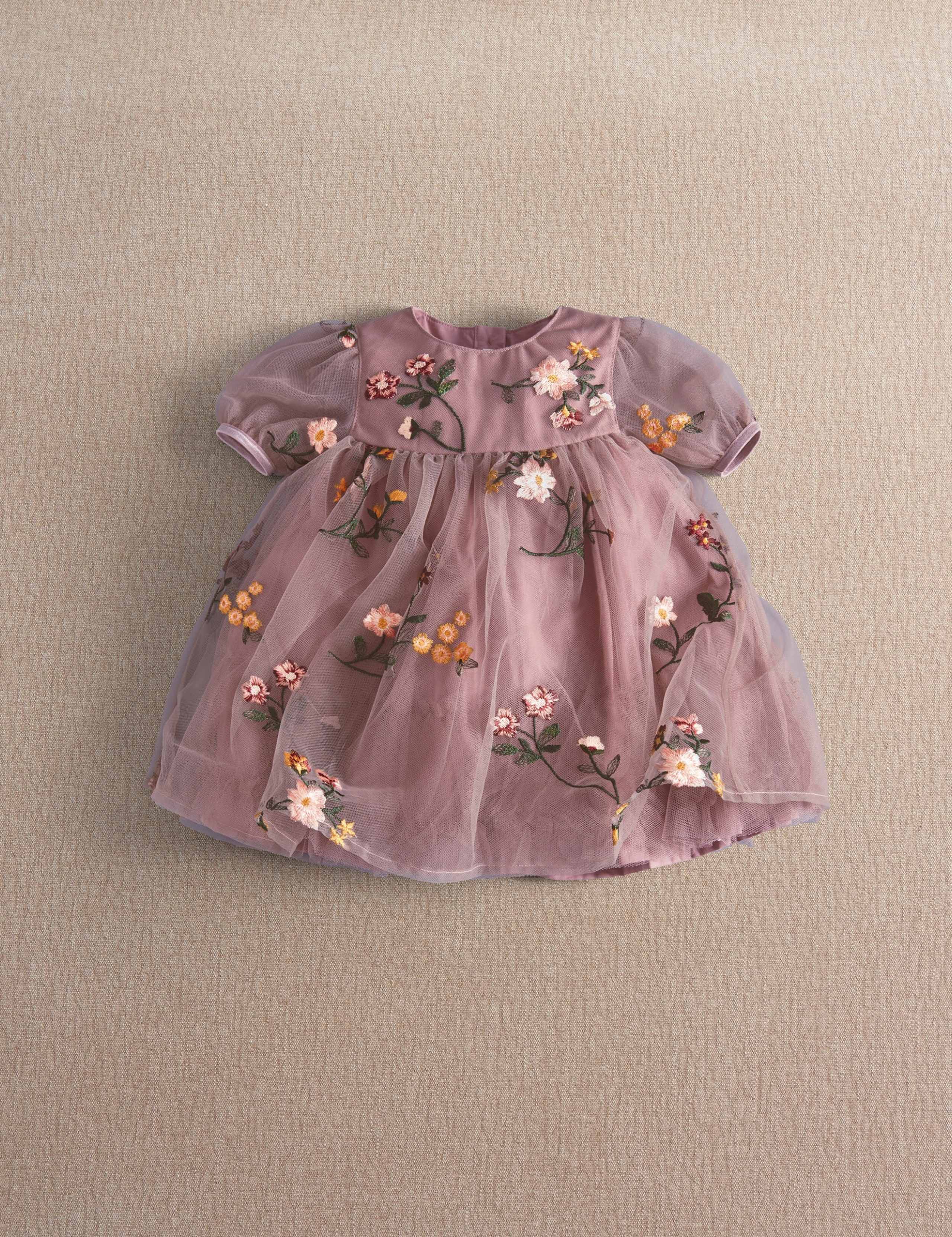 Floral Embroidered Layered Dress (0-3 Yrs) 1 of 4