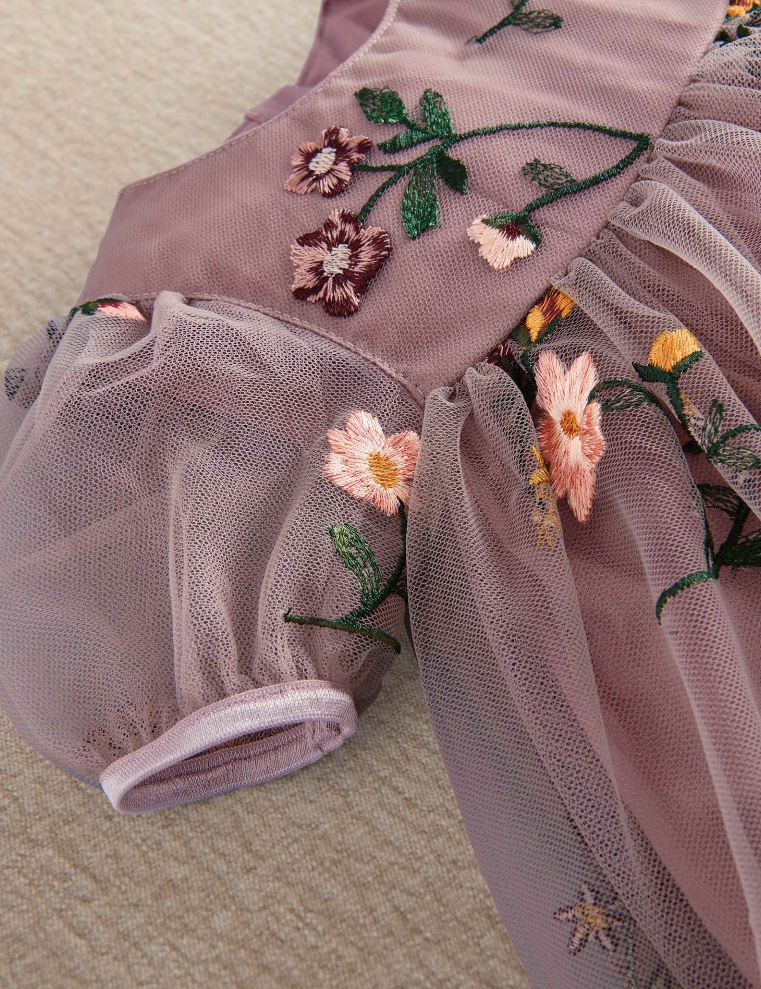 Floral Embroidered Layered Dress (0-3 Yrs) 3 of 4