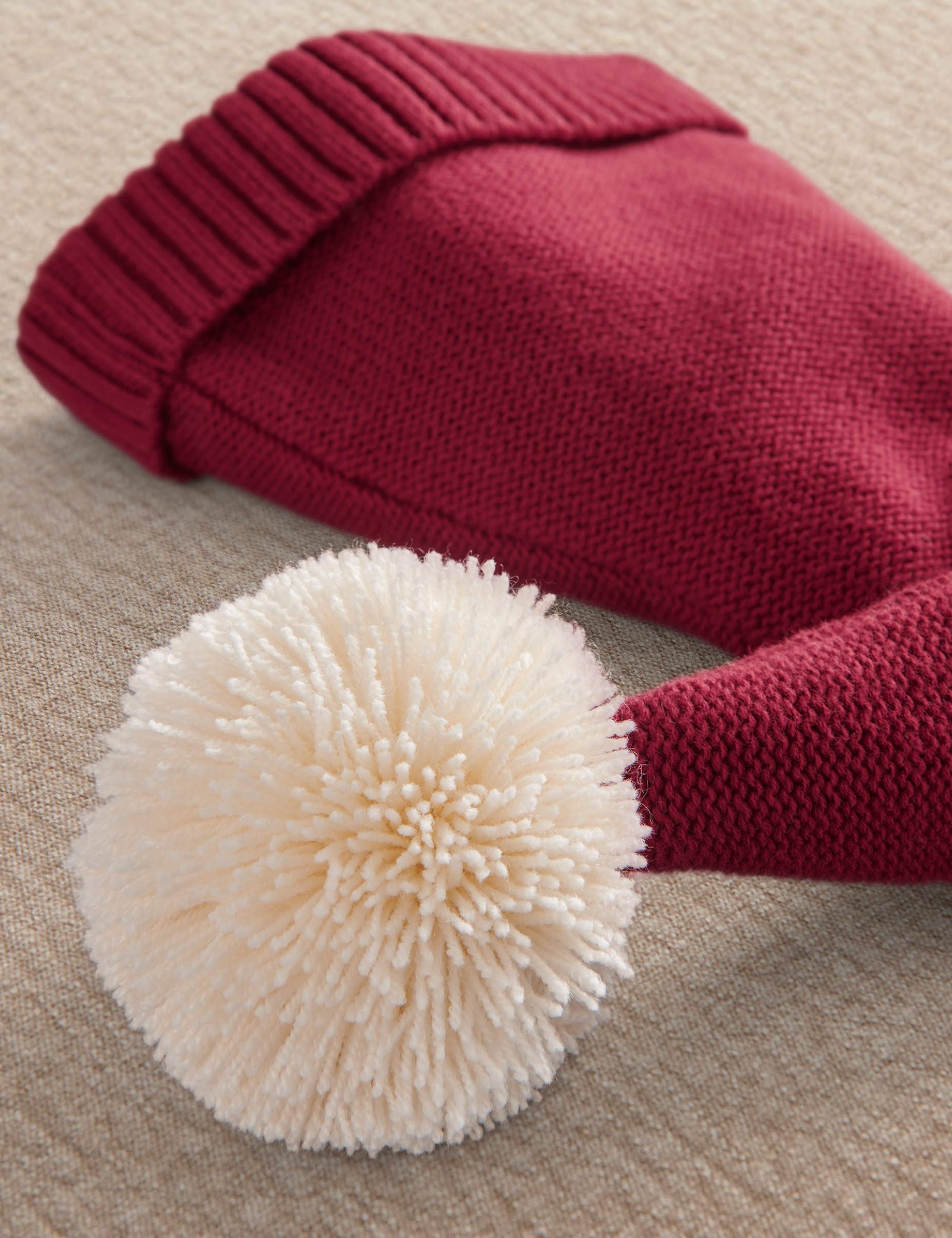 Pure Cotton Knitted Christmas Hat 4 of 5
