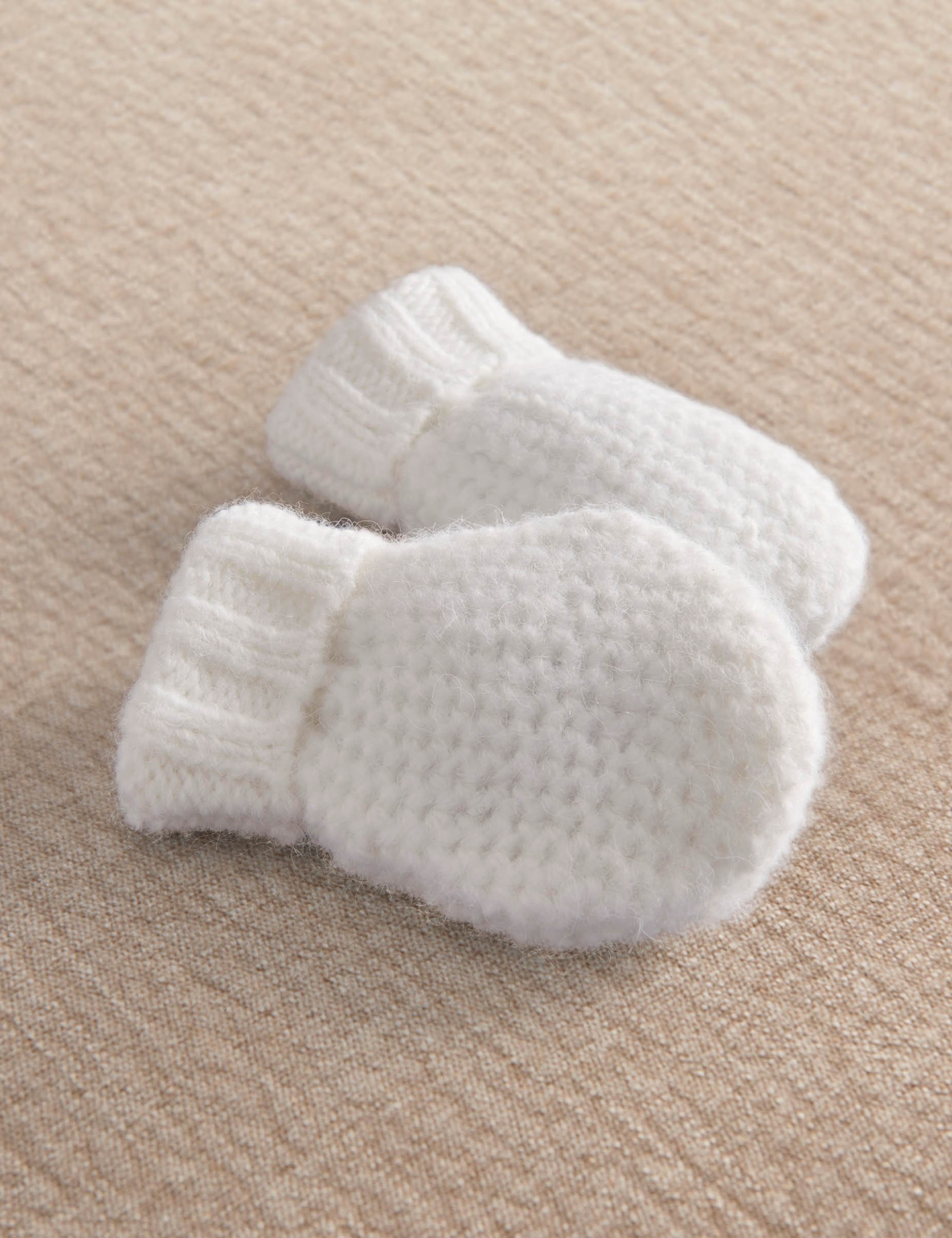 Knitted Hat & Mitts Set (0-6 Mths) 4 of 4
