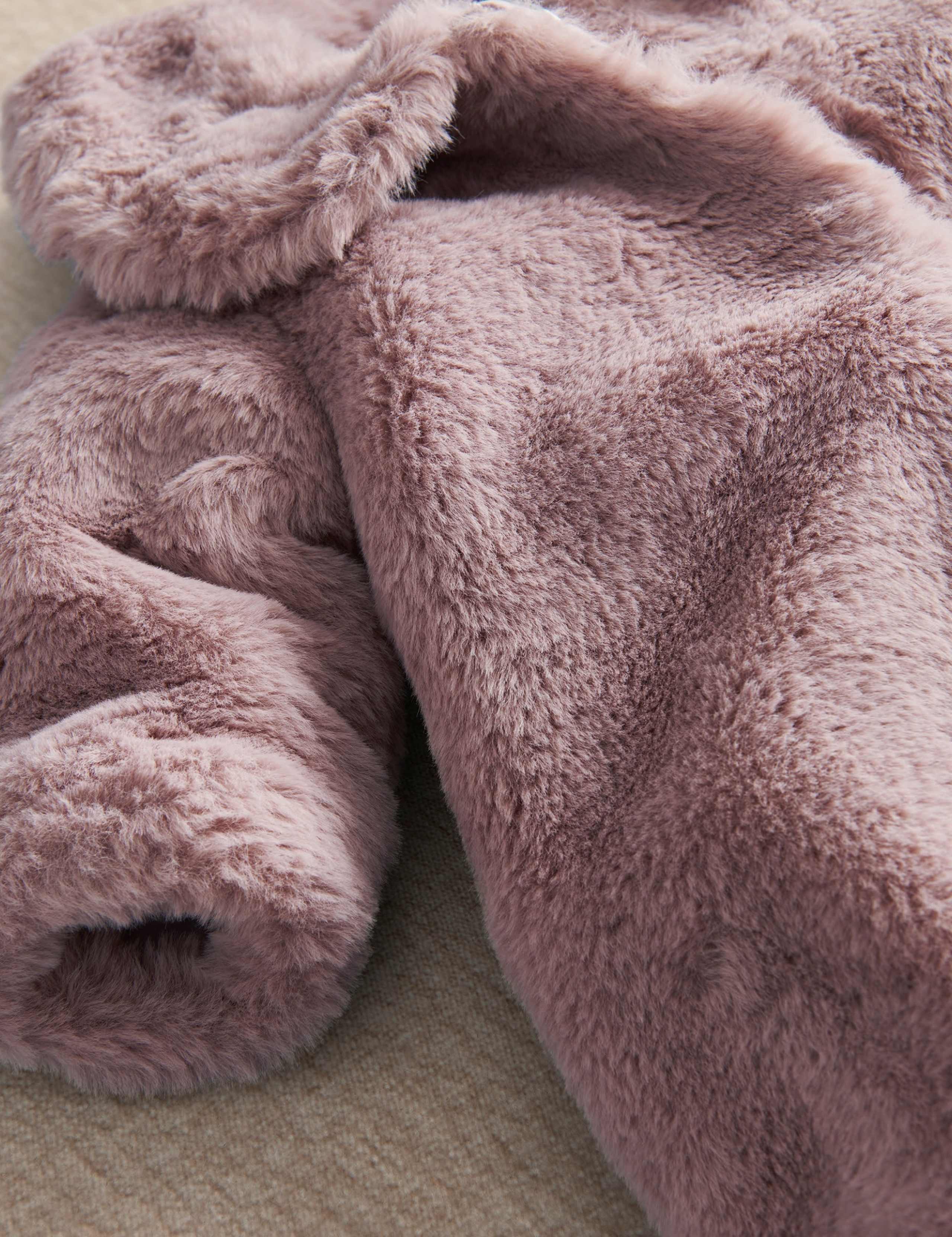 Faux Fur Peter Pan Collar Coat (0-3 Yrs) 5 of 5