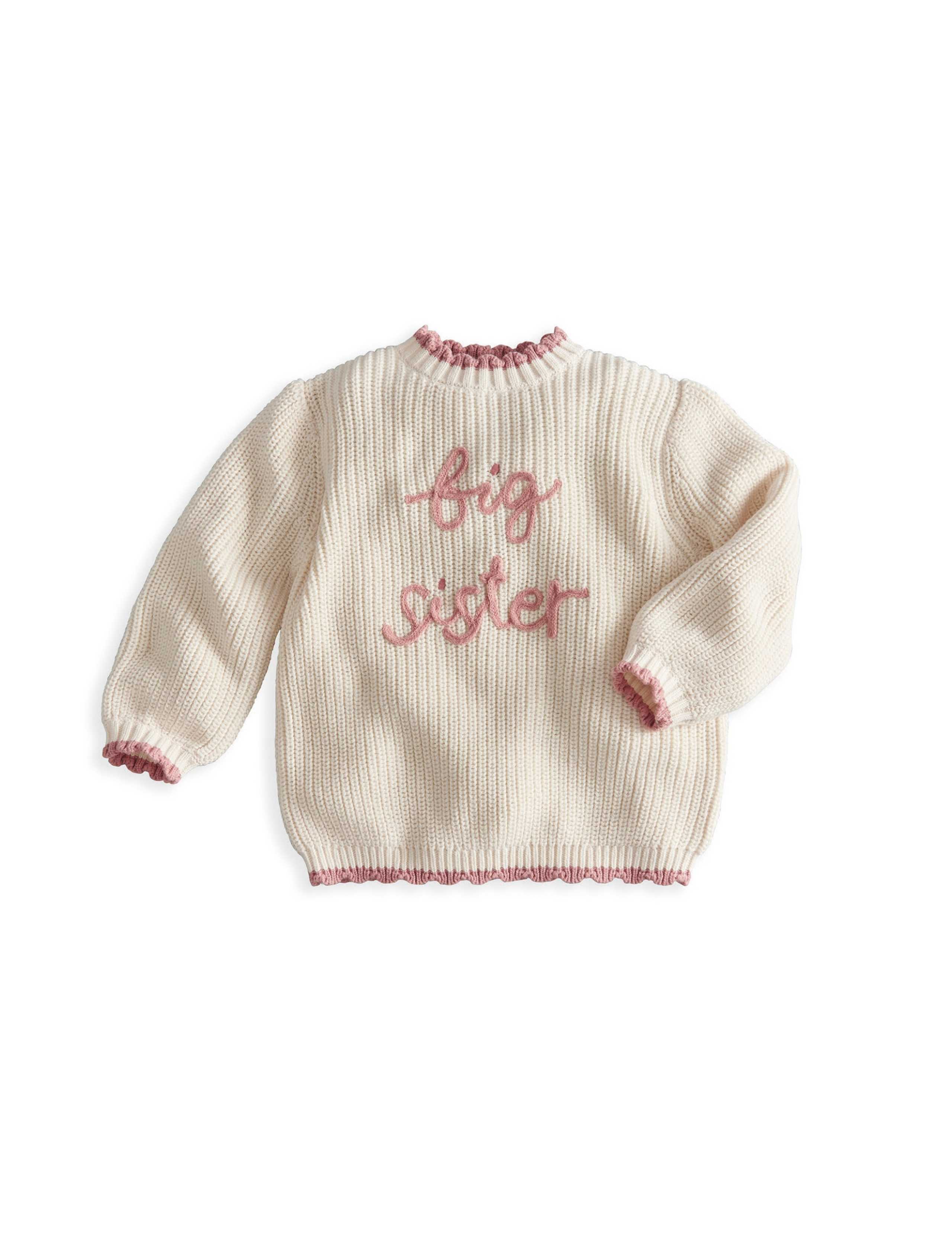 Pure Cotton Cable Knit Big Sister Jumper (0-4 Yrs) 2 of 4