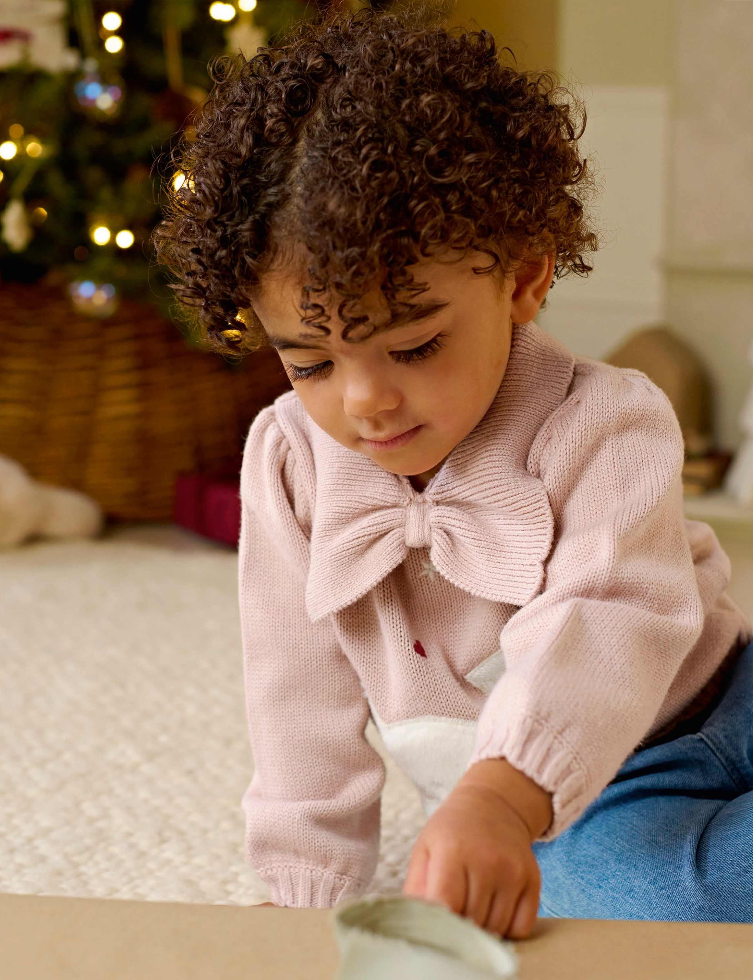 Christmas Bunny Knitted Jumper (0-3 Yrs) 3 of 8
