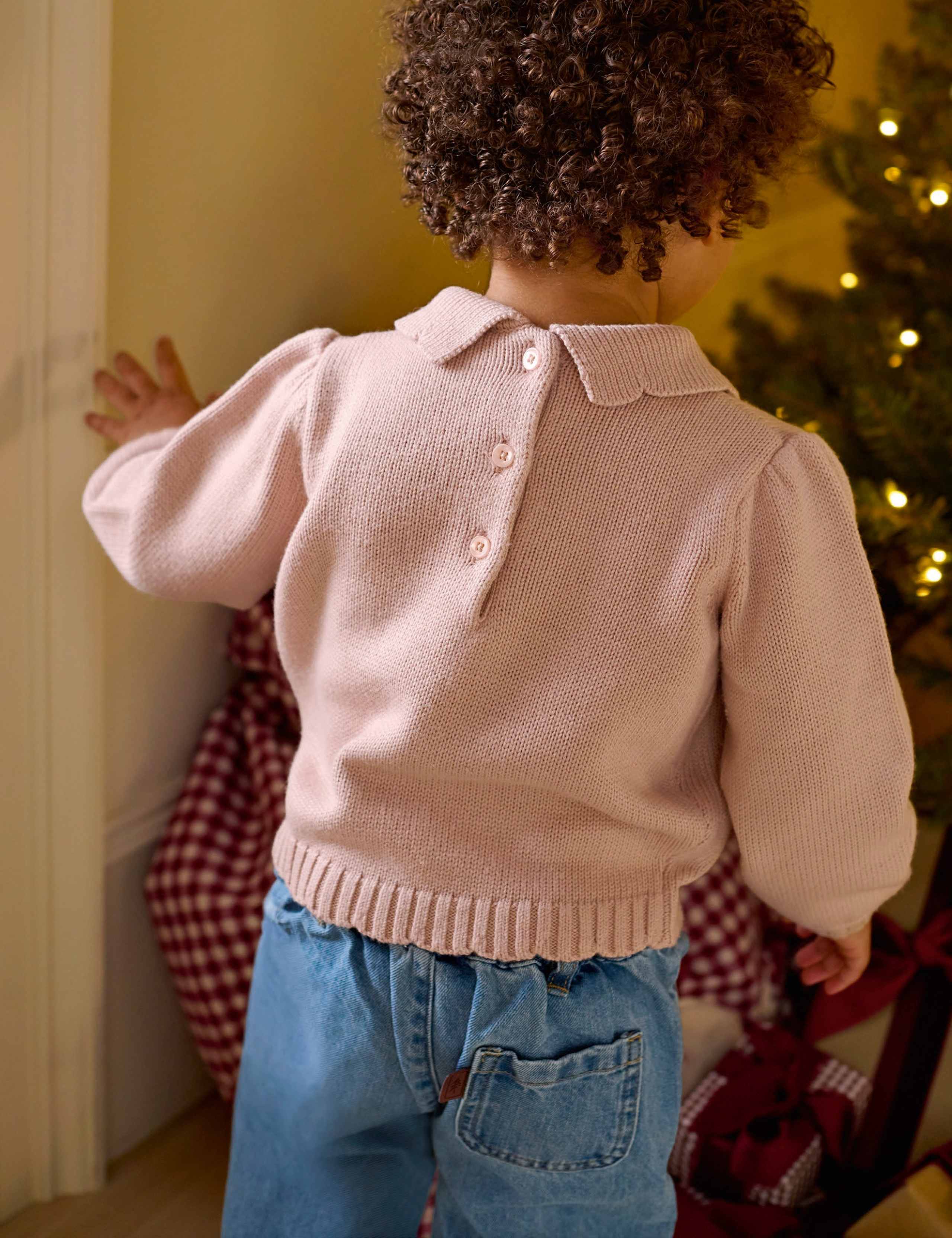 Christmas Bunny Knitted Jumper (0-3 Yrs) 4 of 8