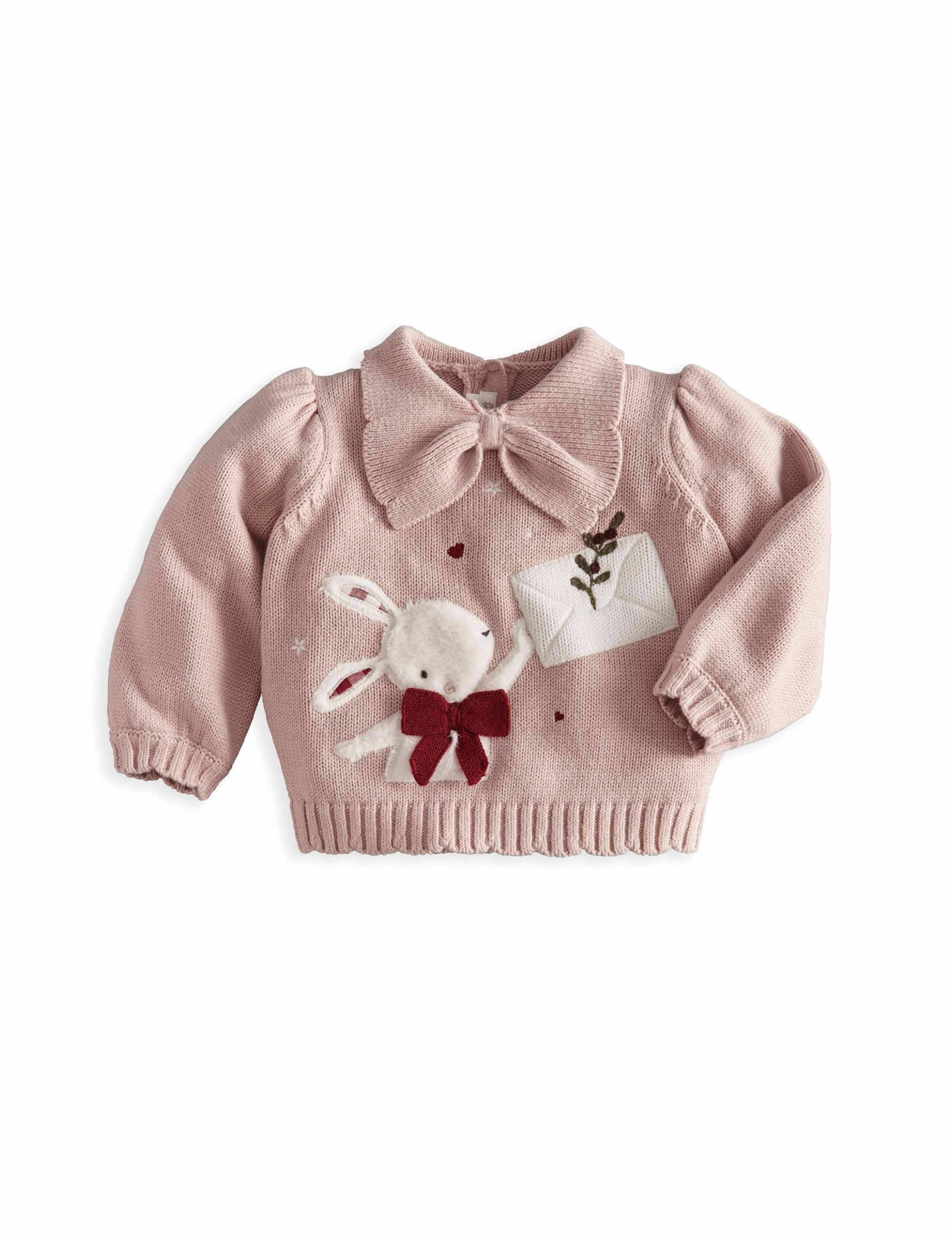 Christmas Bunny Knitted Jumper (0-3 Yrs) 2 of 8