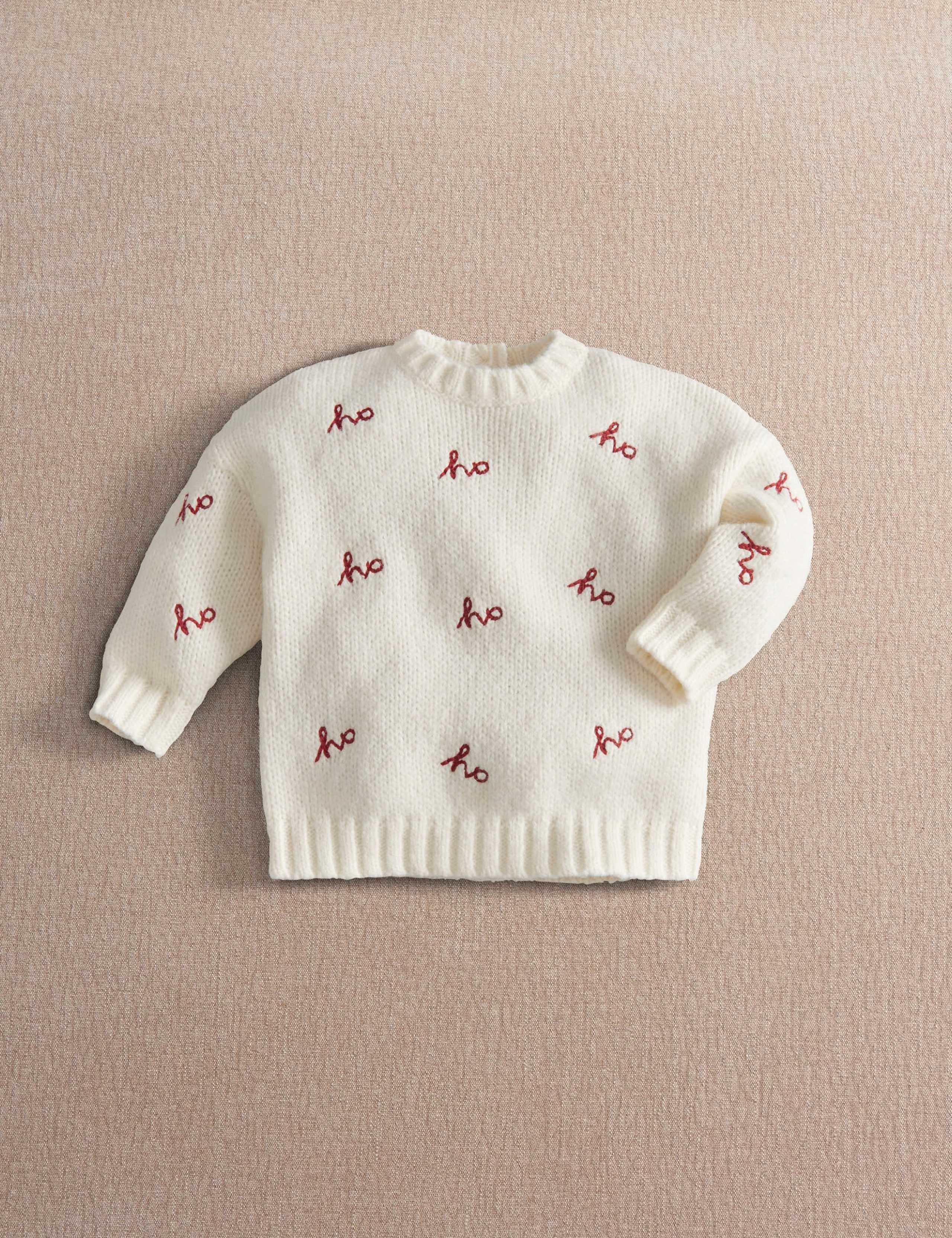 Pure Cotton Ho Ho Ho Christmas Jumper (0-3 Yrs) 8 of 8