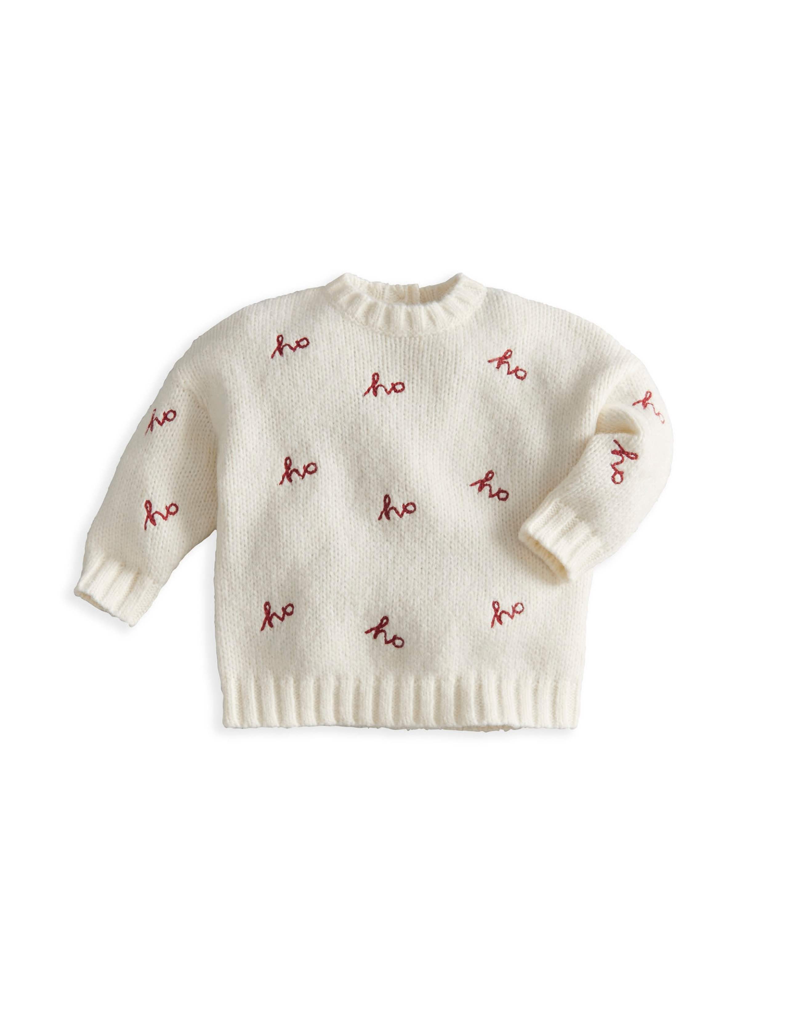 Pure Cotton Ho Ho Ho Christmas Jumper (0-3 Yrs) 2 of 8