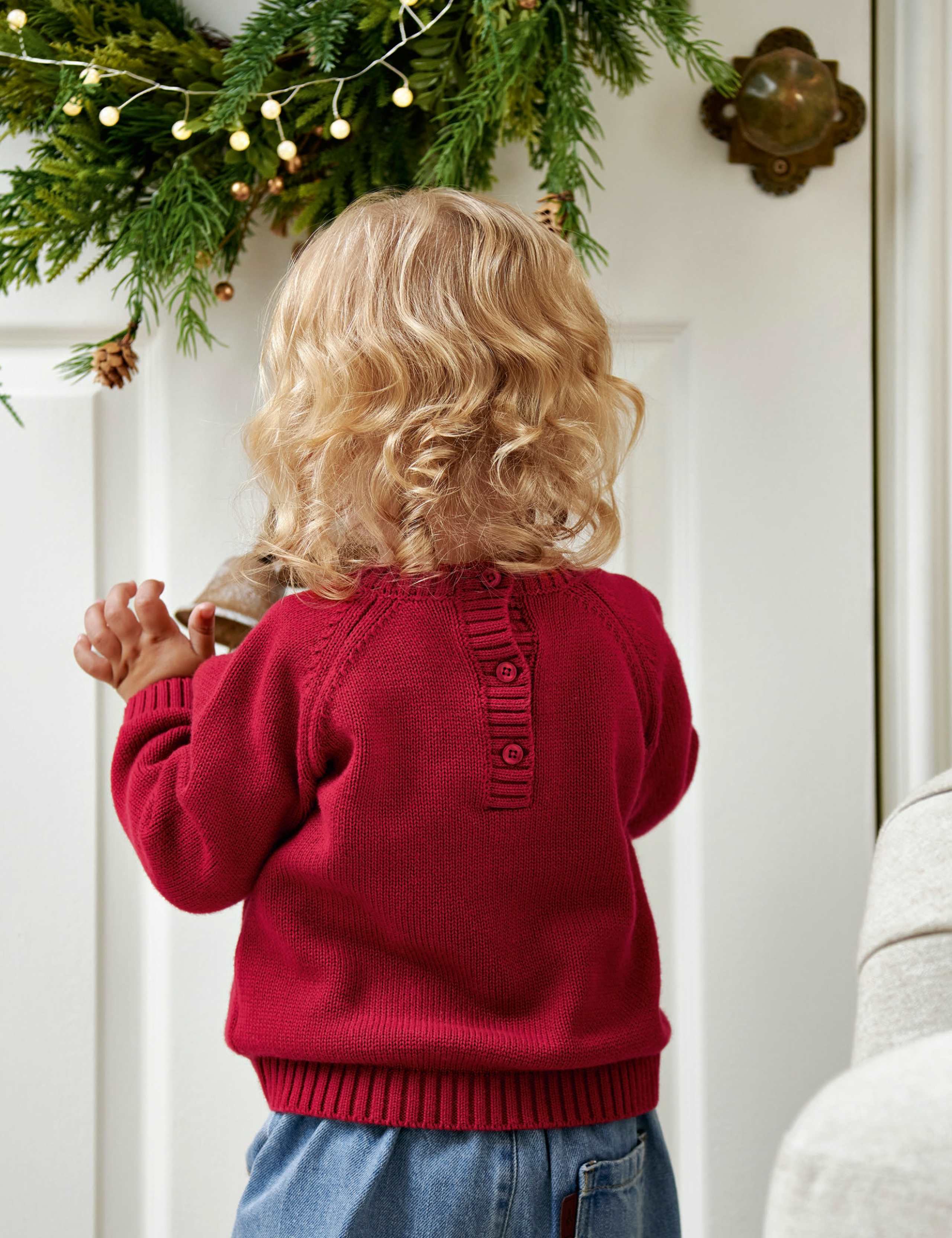 Pure Cotton Santa Christmas Jumper (0-3 Yrs) 4 of 7