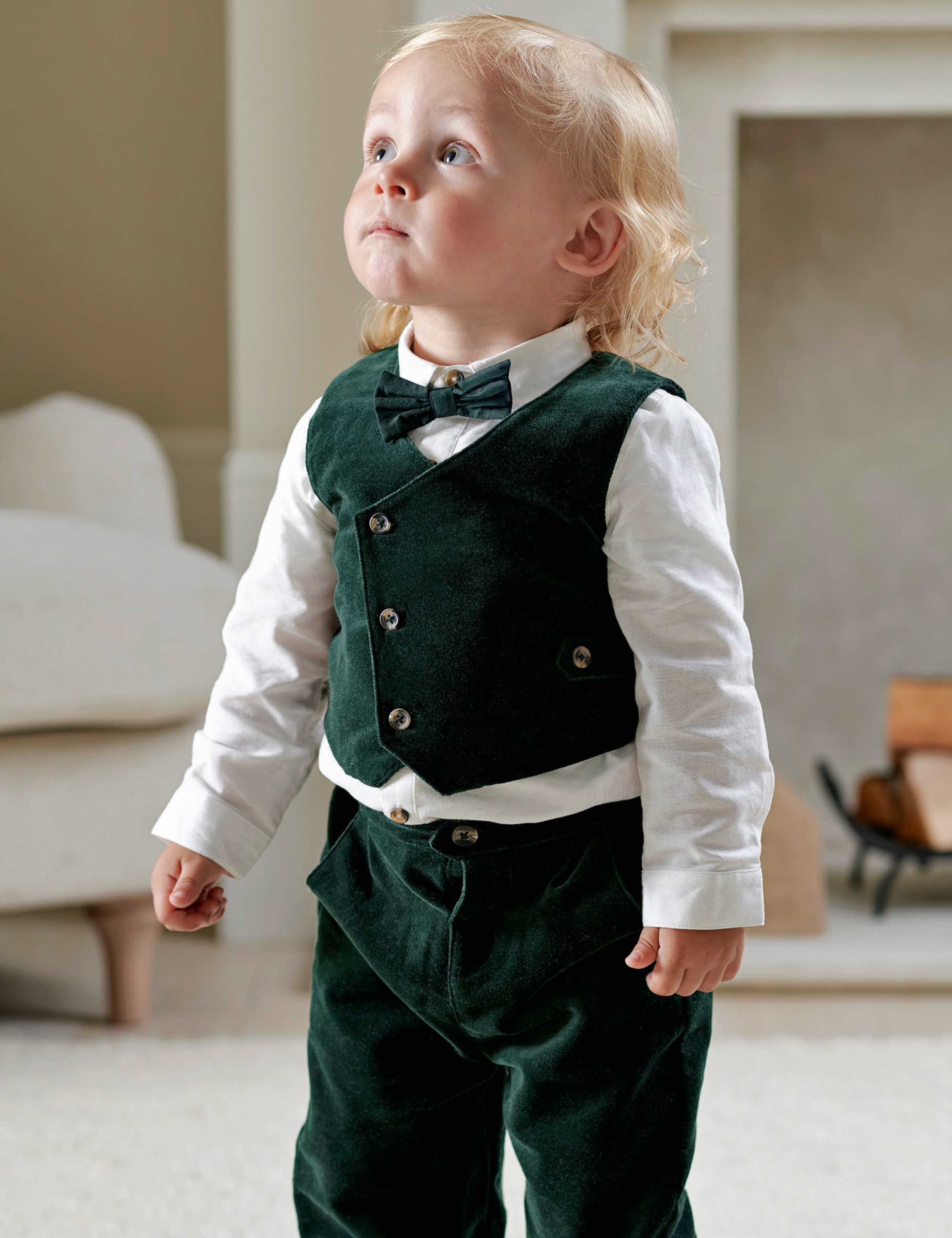 4pc Pure Cotton Waistcoat Suit (0-3 Yrs) 1 of 7