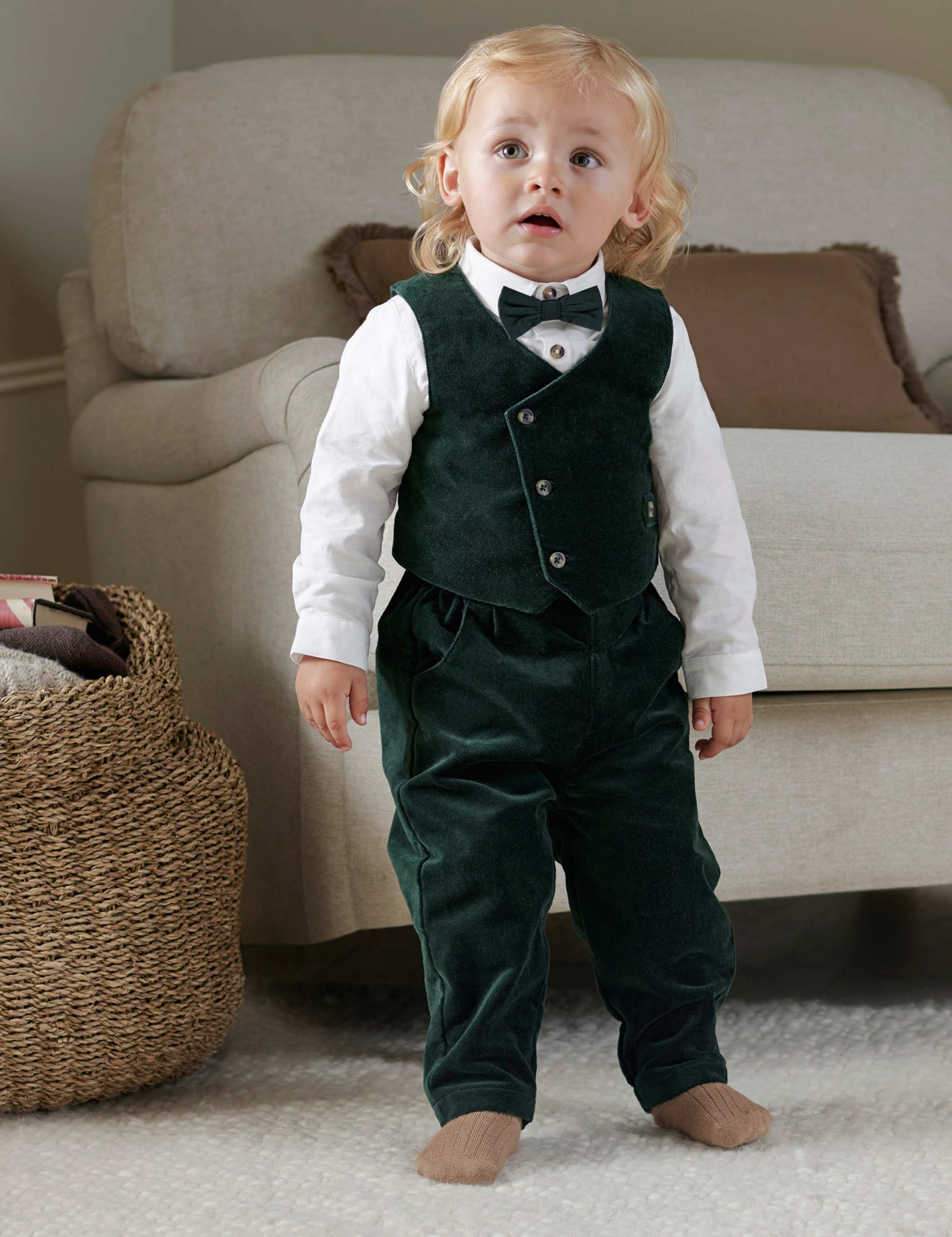 4pc Pure Cotton Waistcoat Suit (0-3 Yrs) 3 of 7