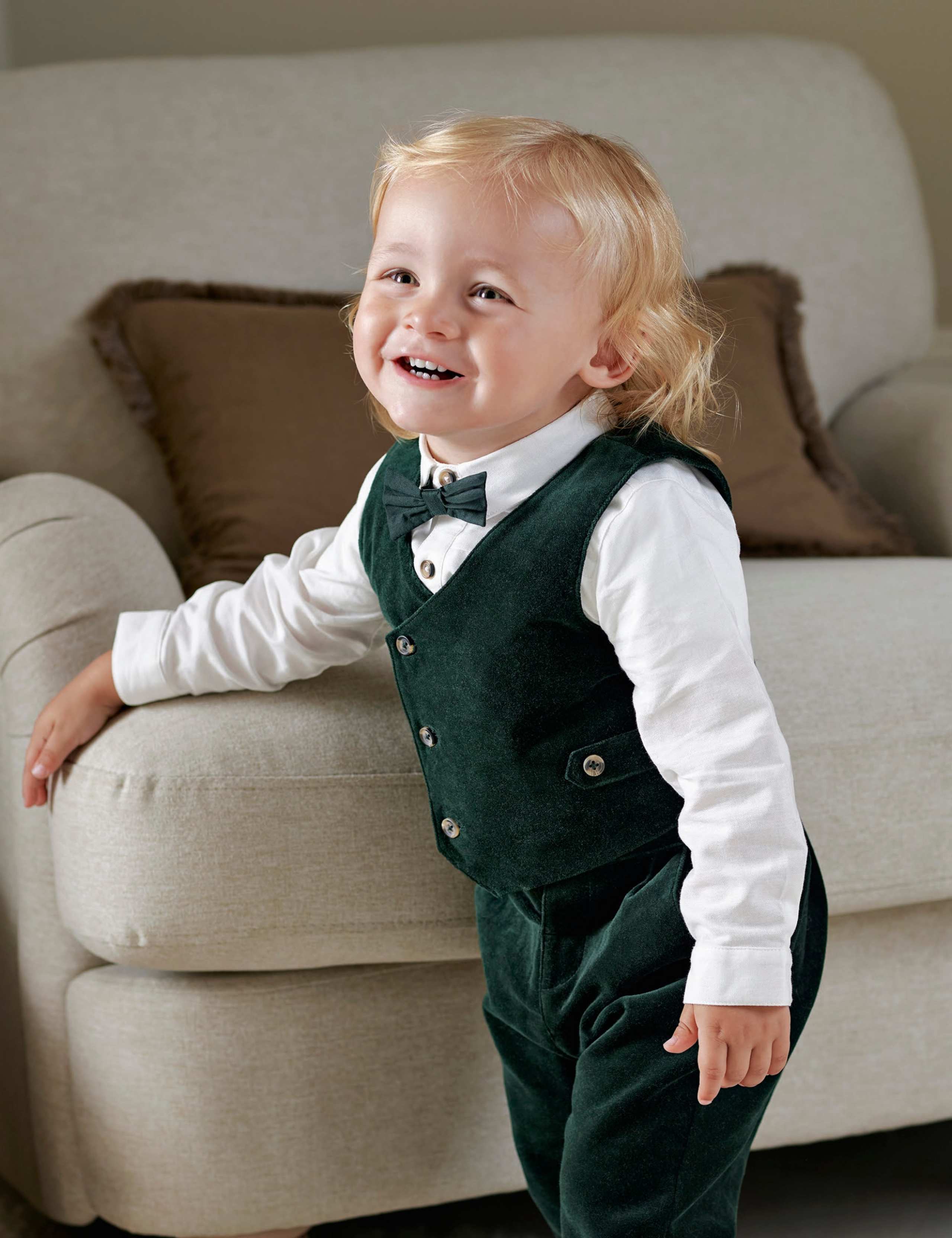 4pc Pure Cotton Waistcoat Suit (0-3 Yrs) 5 of 7