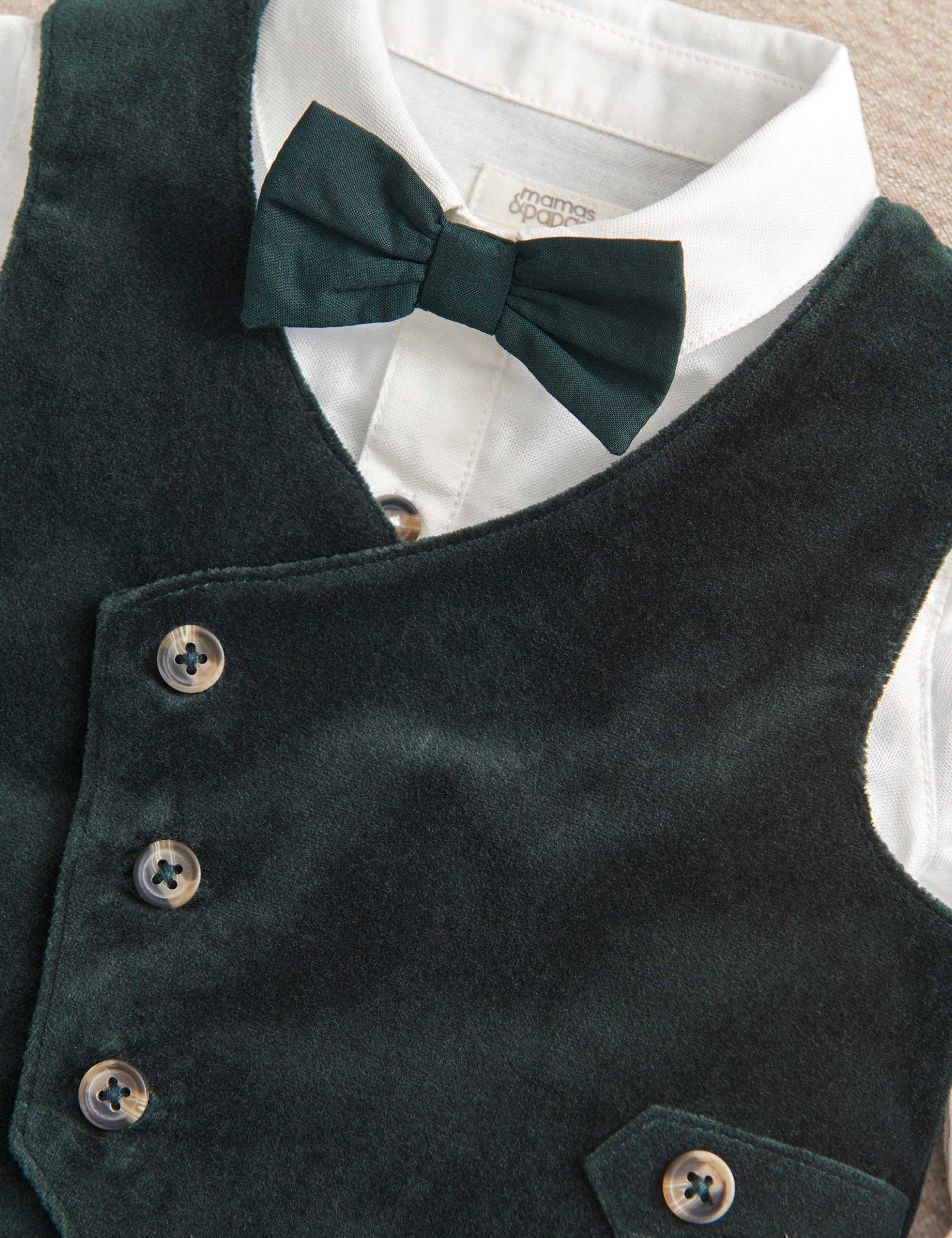 4pc Pure Cotton Waistcoat Suit (0-3 Yrs) 7 of 7