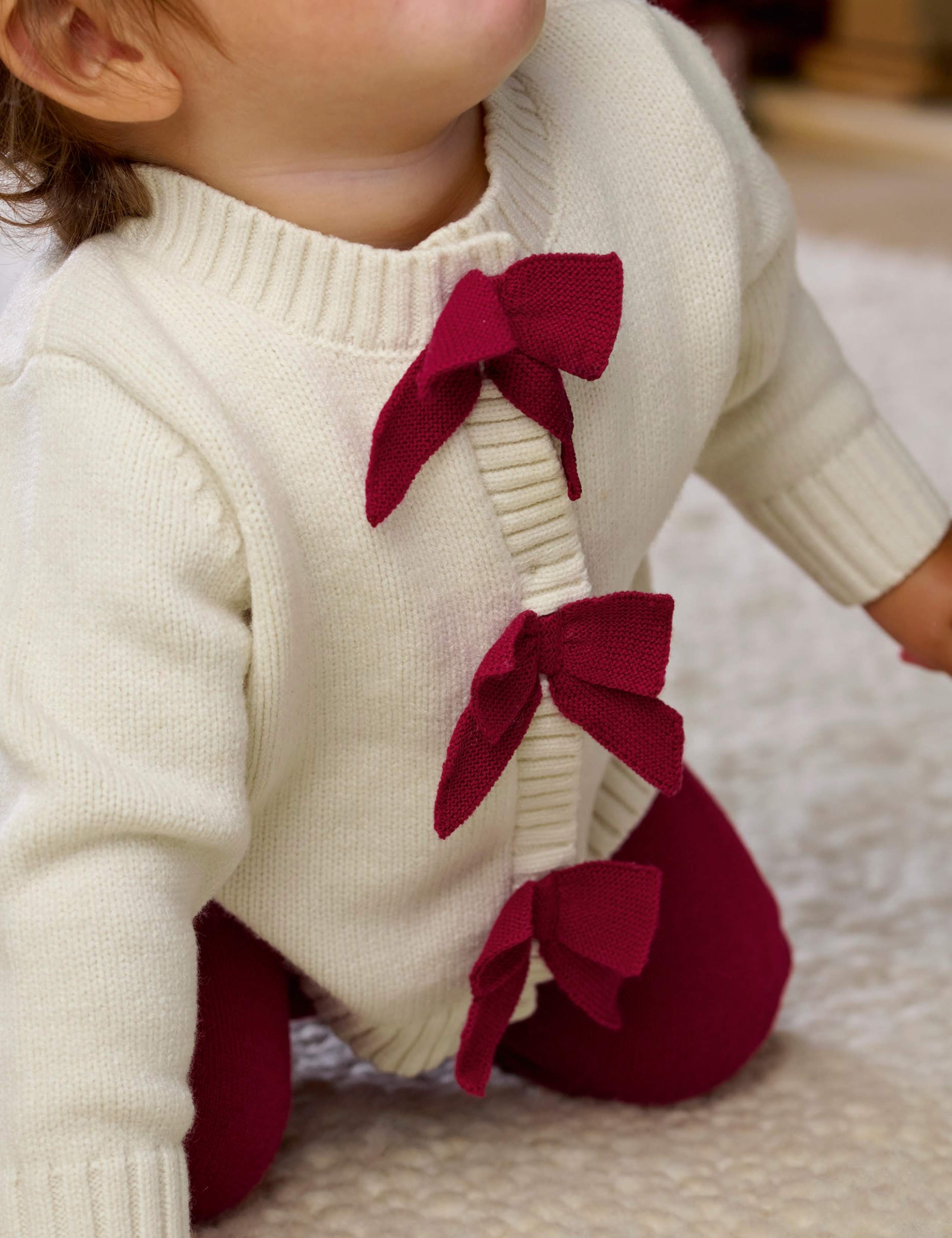 Cotton Blend Christmas Cardigan & Legging Set 5 of 7