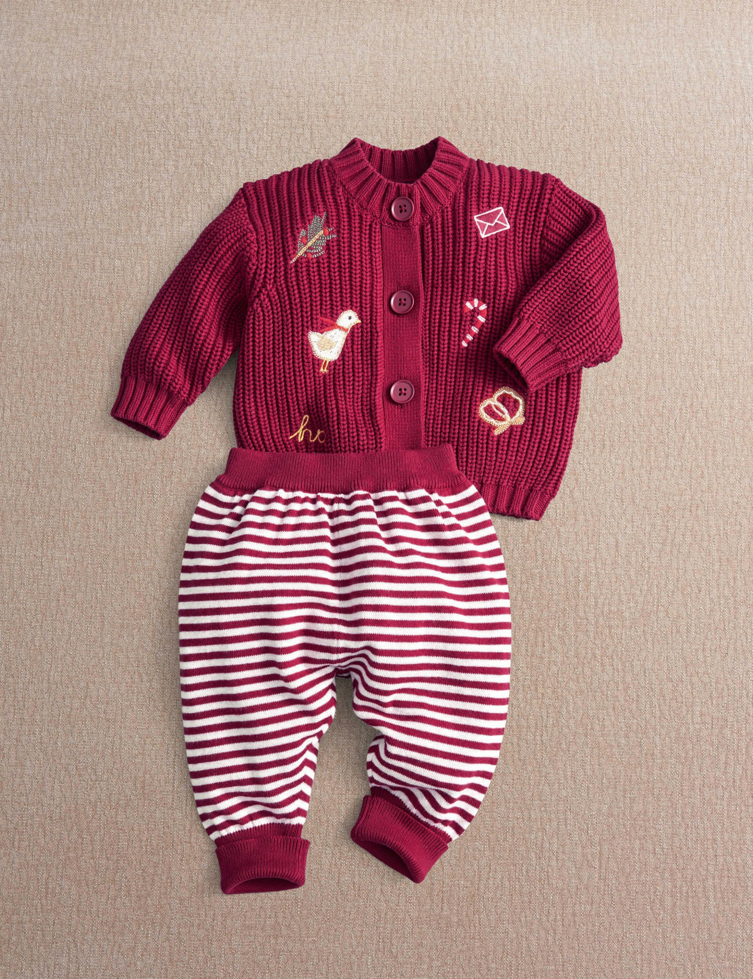 Pure Cotton Christmas Cardigan & Legging Set 3 of 8