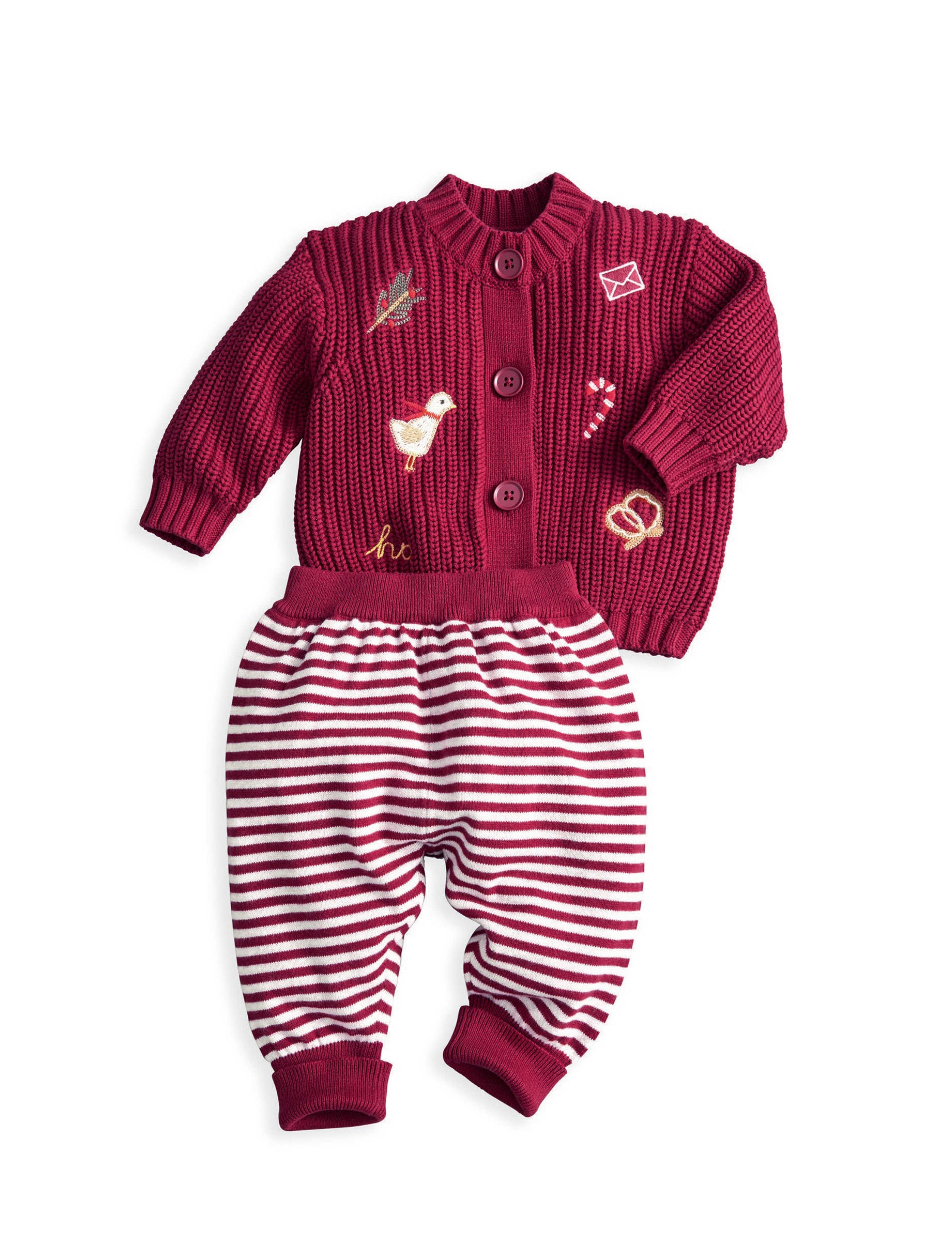 Pure Cotton Christmas Cardigan & Legging Set 2 of 8