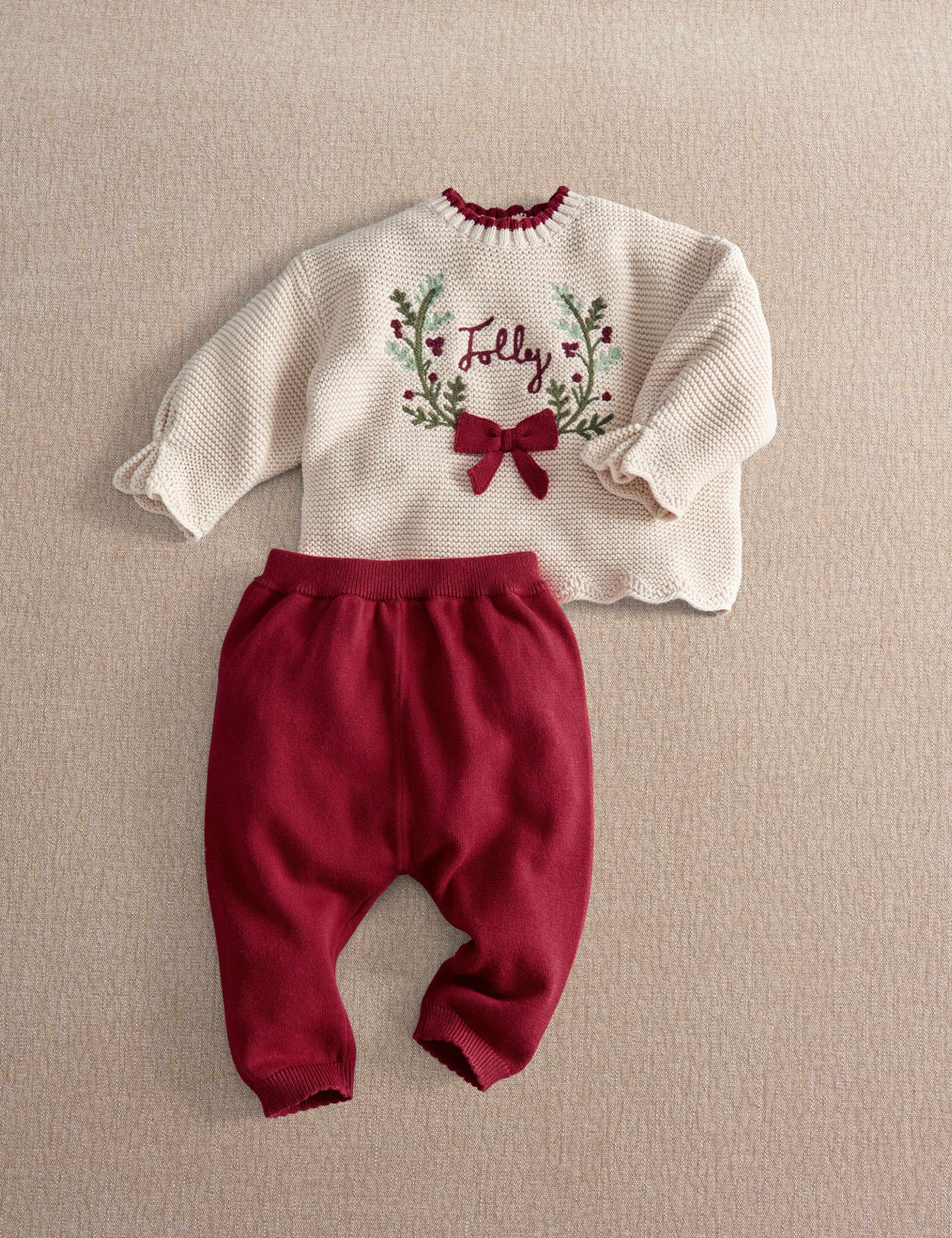 Pure Cotton Jolly Knitted Jumper And Leggings Set 3 of 9